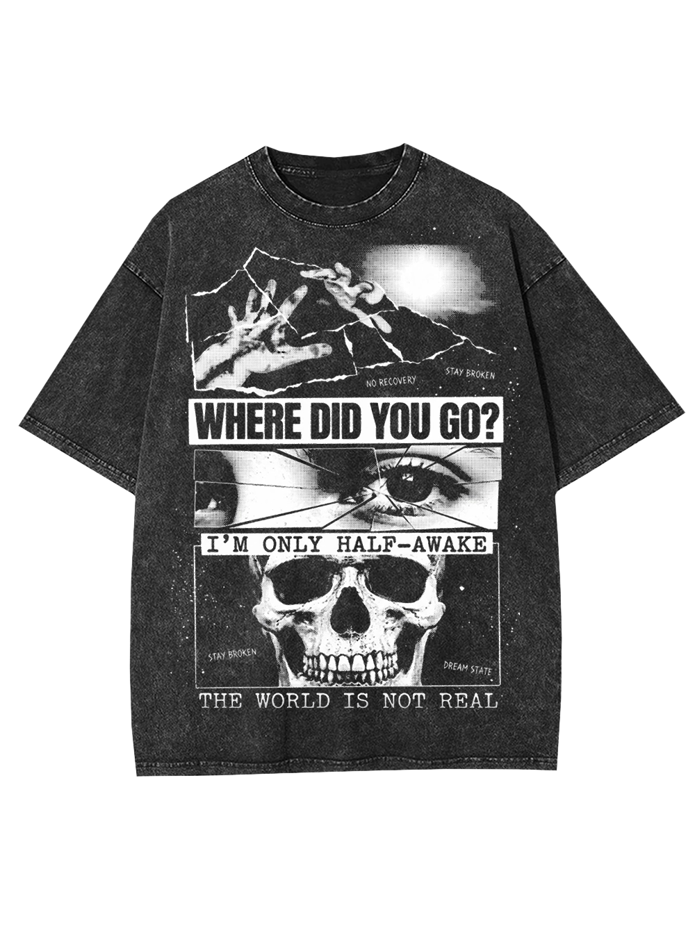 THE WORLD IS NOT REAL Washed Tshirt