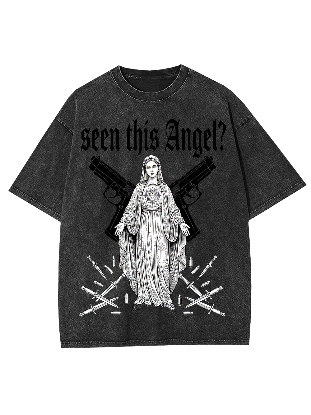 Seen this Angel Washed Tshirt-ClassyOutlaw Sale