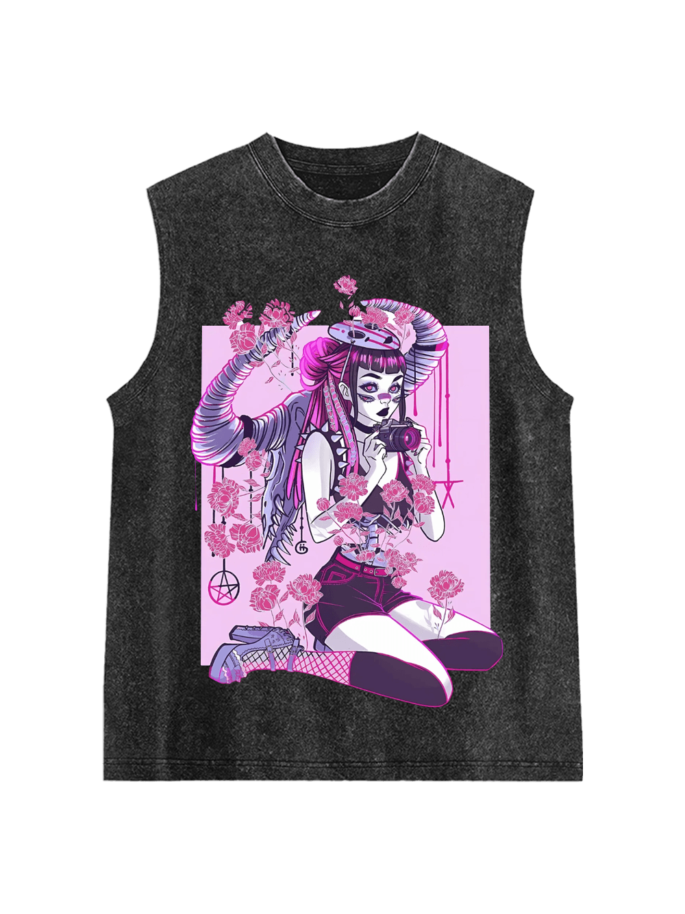 Enigmatic Girl Washed Tank Top