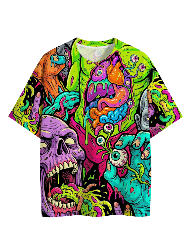 Neon Carnage Eco Oversized Graphic Tees