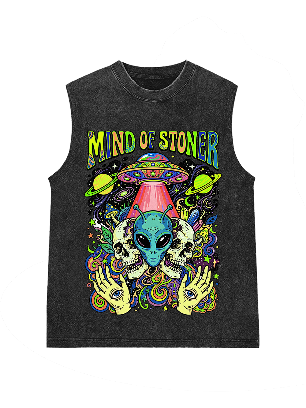 MIND OF STONER Washed Tank Top