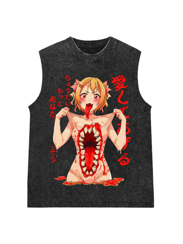 Love Devours All Washed Tank Top