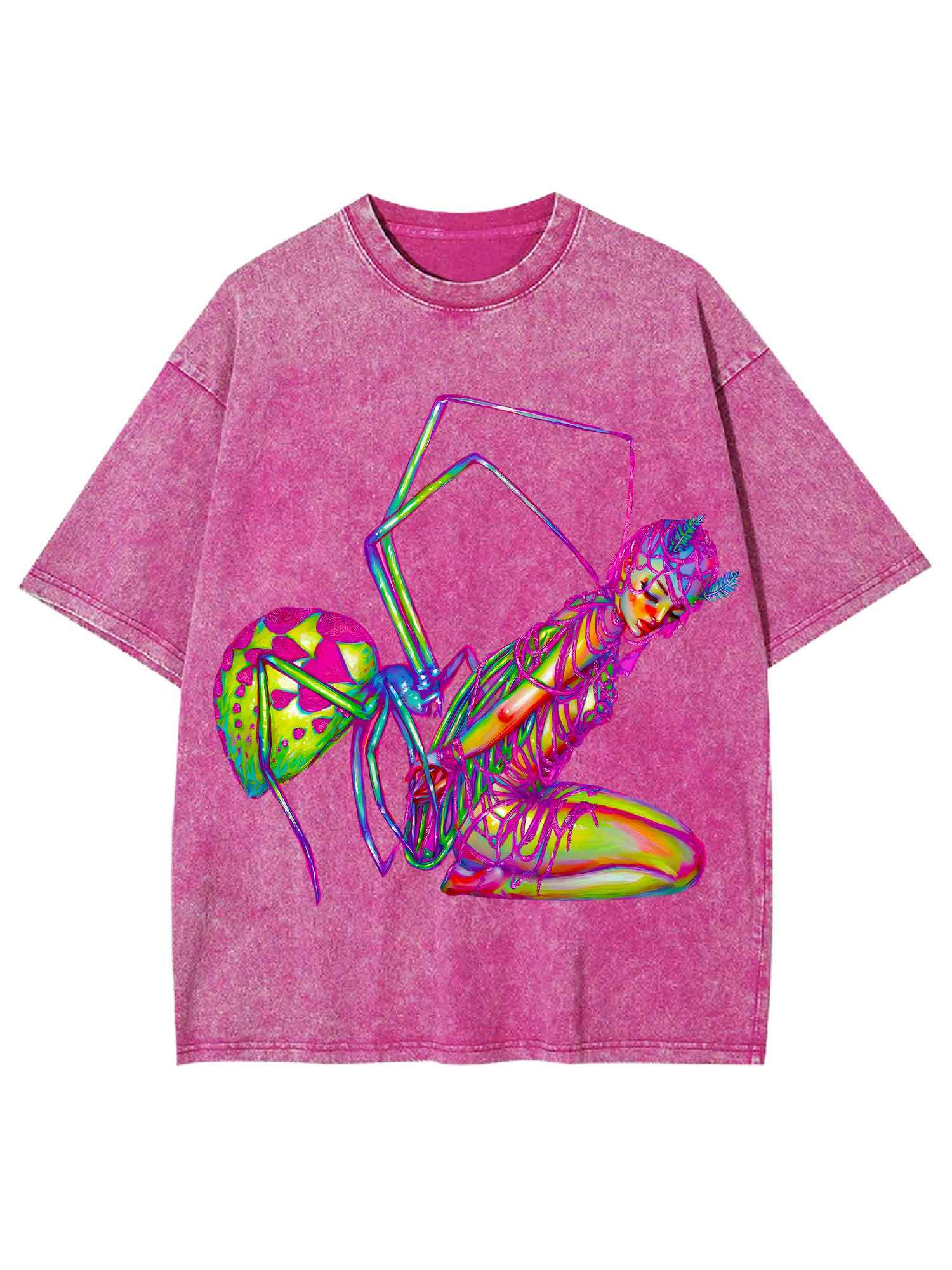 NEON SPIDER HYBRID WASHED TSHIRT