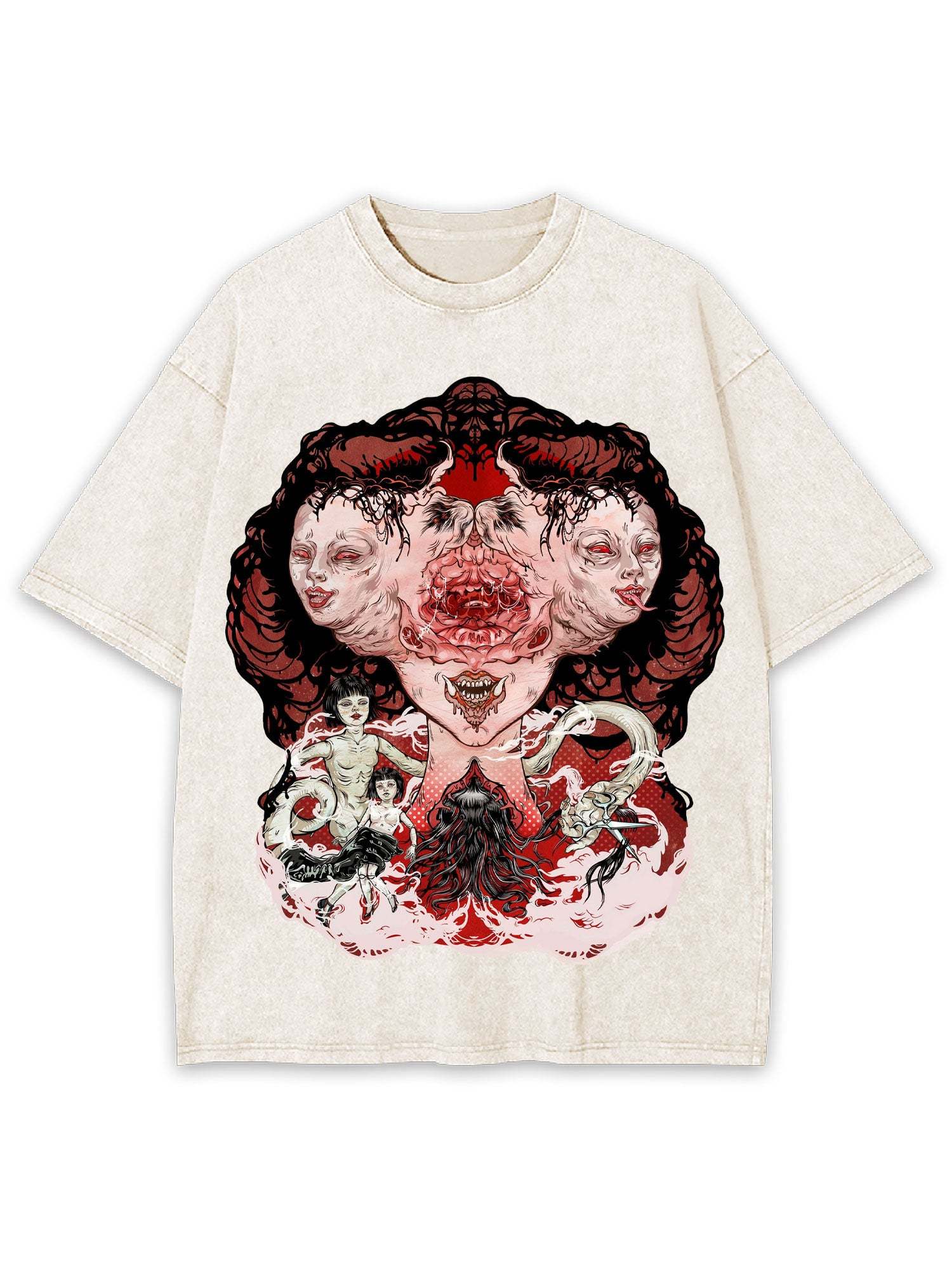 Faces Of The Unknown Washed Tshirt