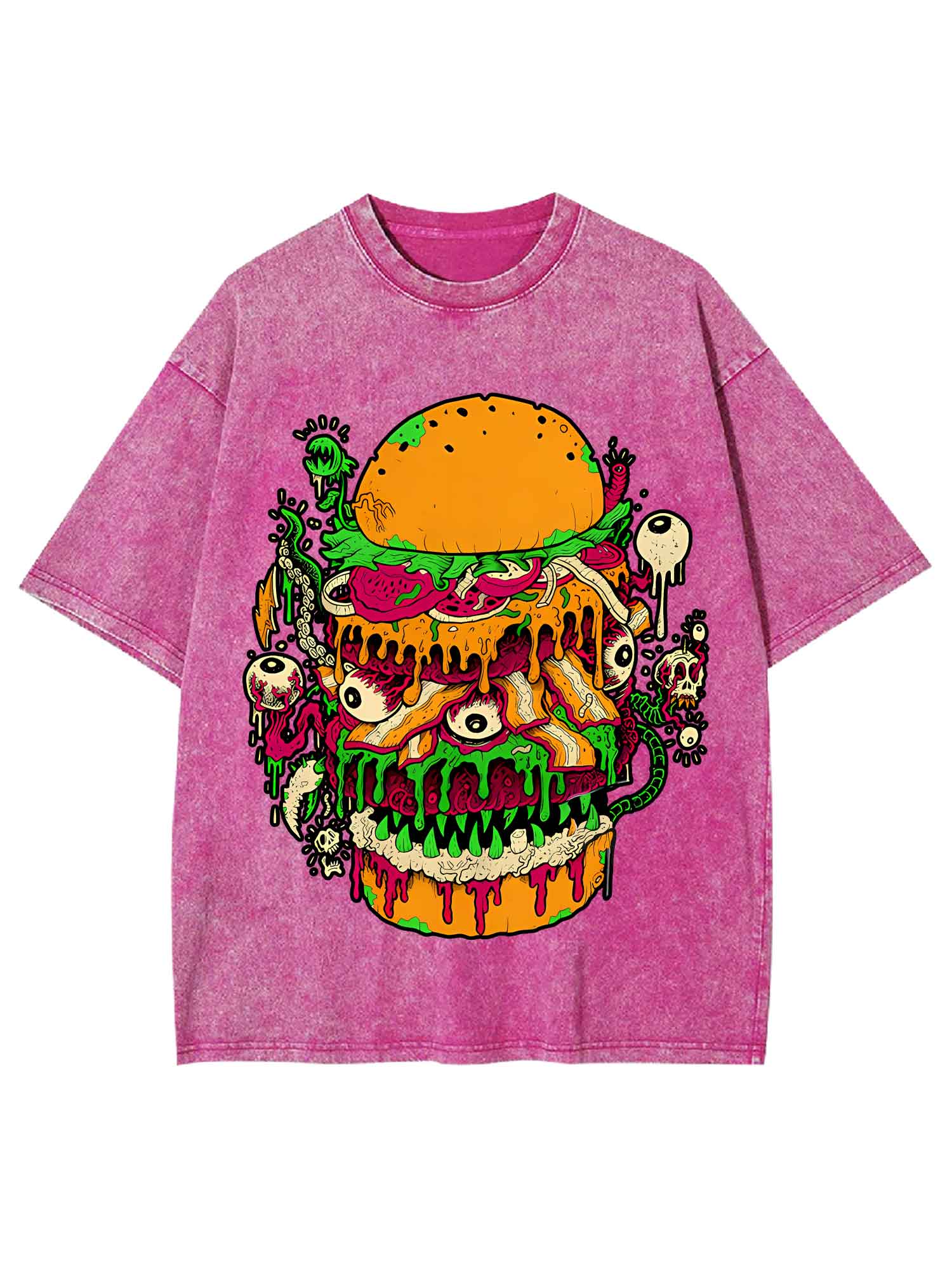 Monster Burger Frenzy Washed Tshirt