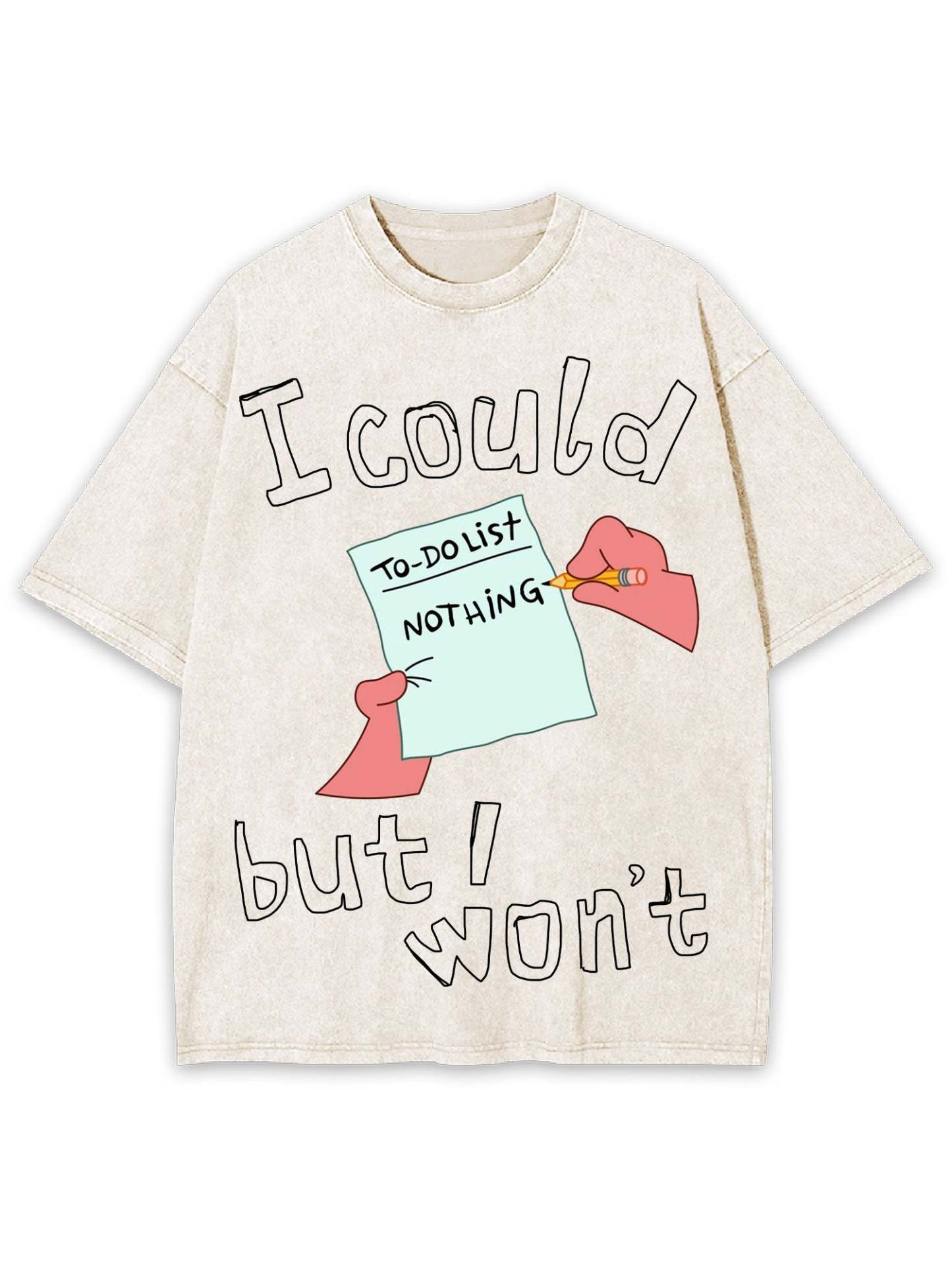 I Could But I Won't Washed Tshirt-ClassyOutlaw Sale