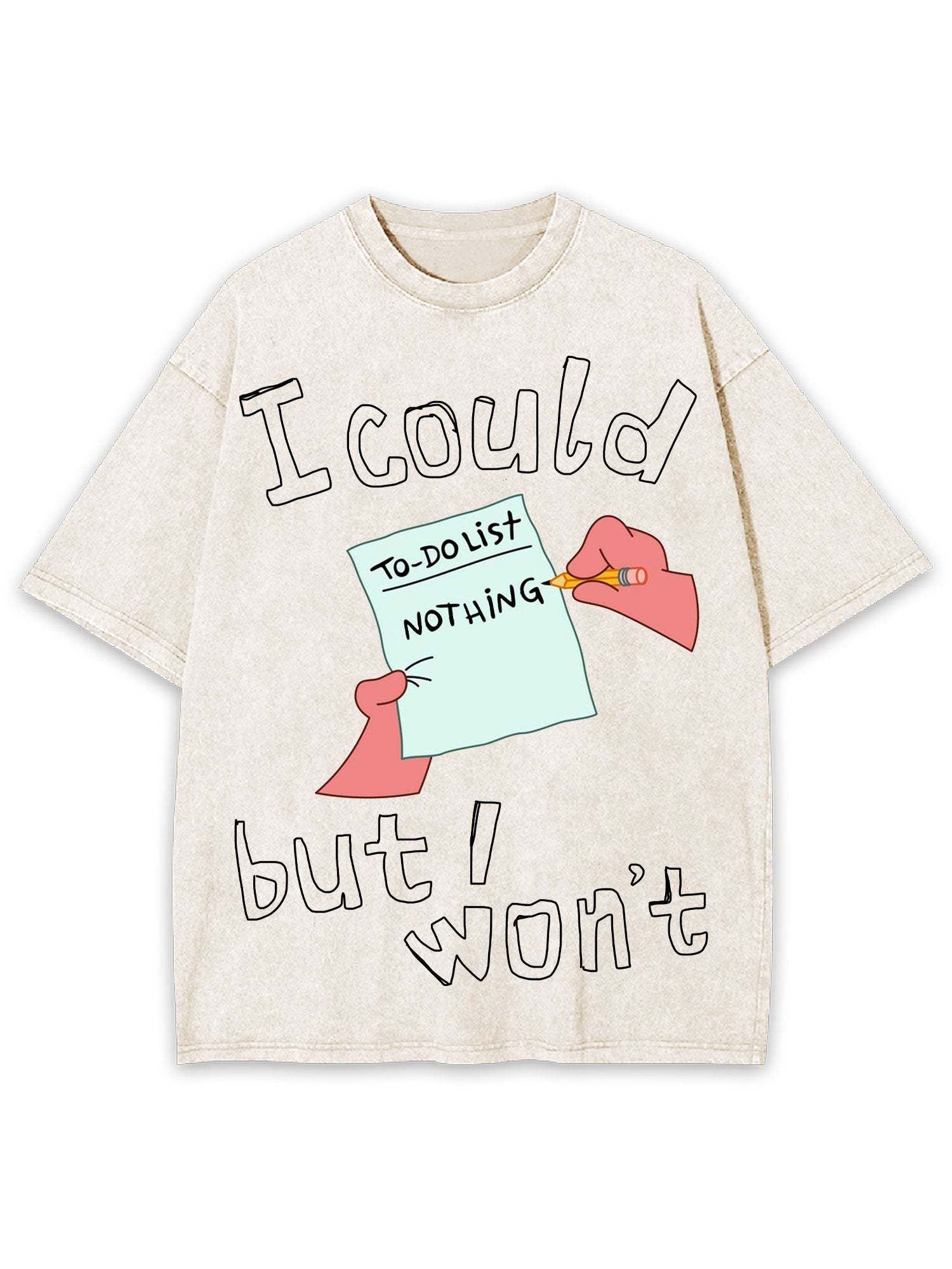 I Could But I Won't Washed Tshirt-ClassyOutlaw Sale