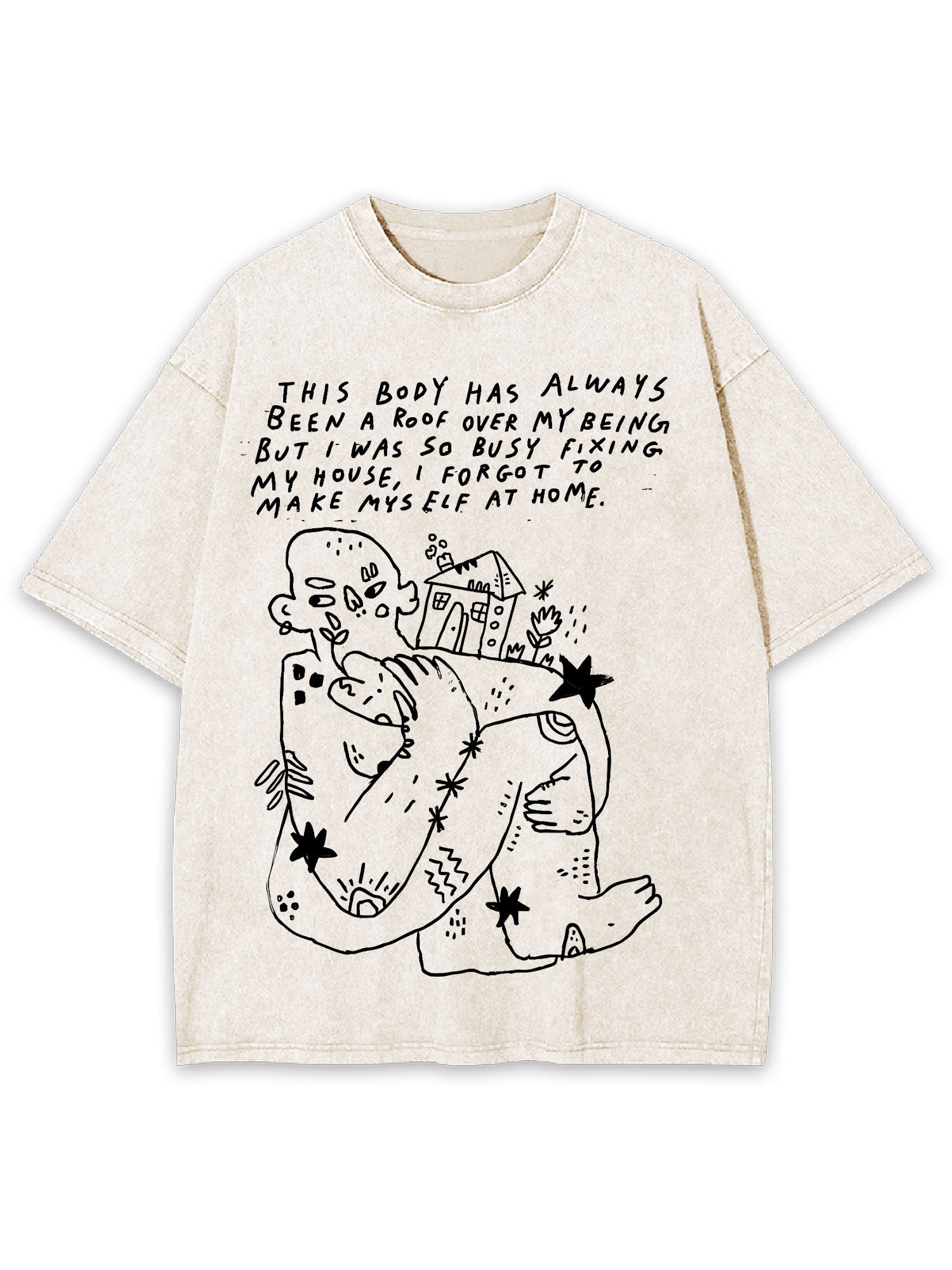 Accept Yourself Washed Tshirt-ClassyOutlaw
