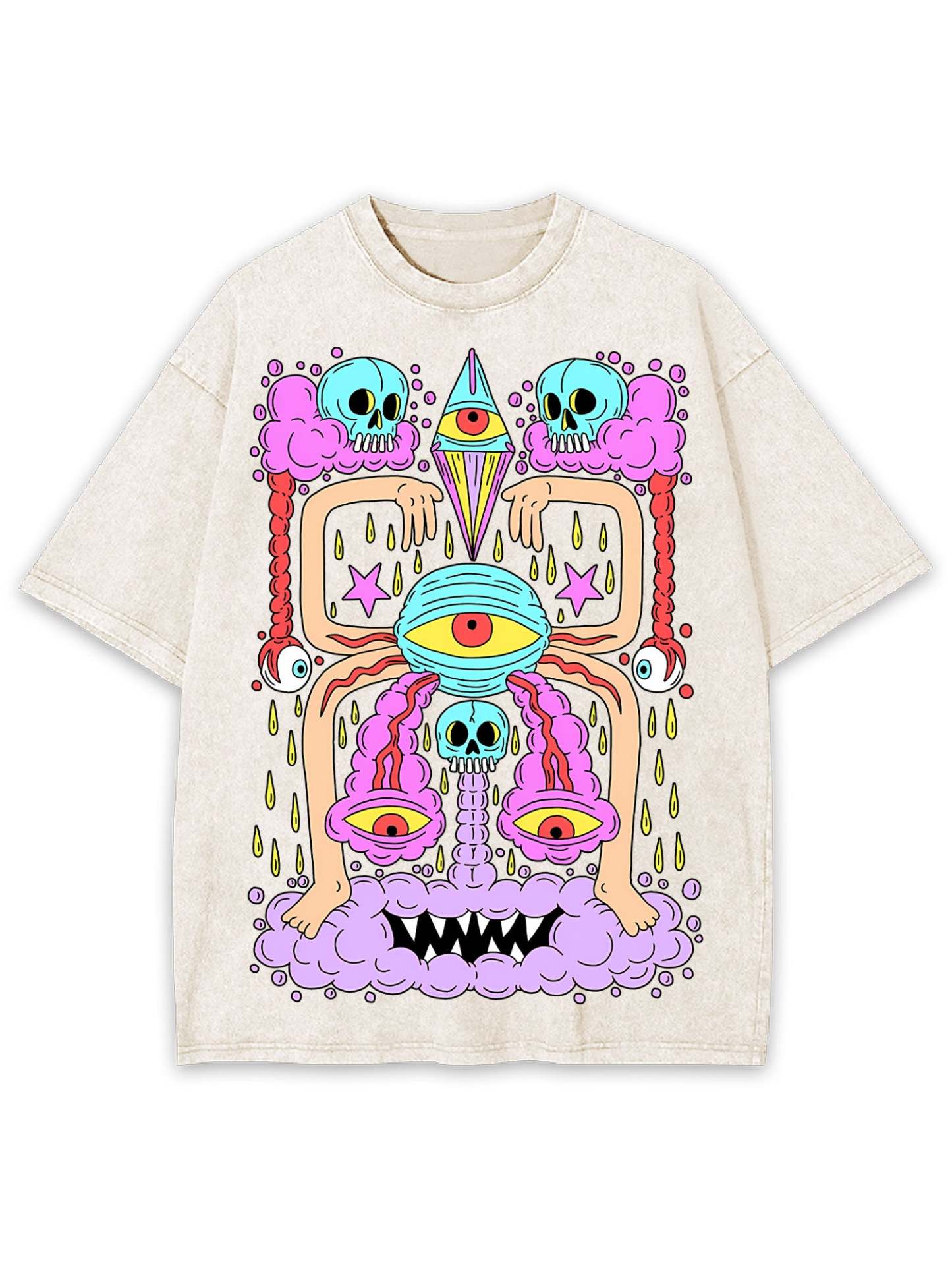 Death And Deranged Washed Tshirt-ClassyOutlaw