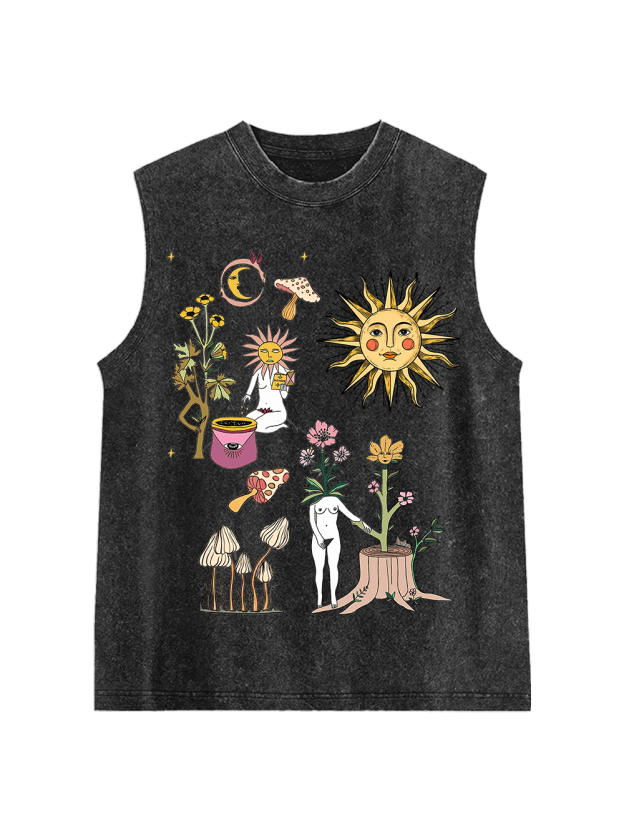 Weird World Washed Tank Top