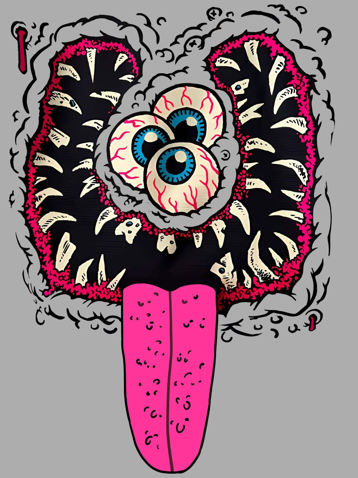 Terrifying Grin Washed Tshirt