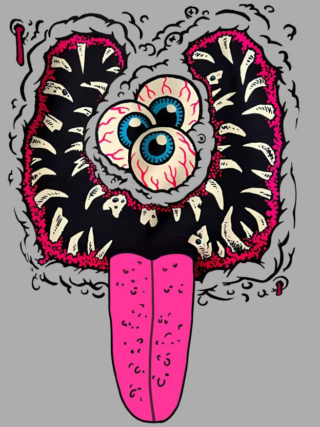 Terrifying Grin Washed Tshirt