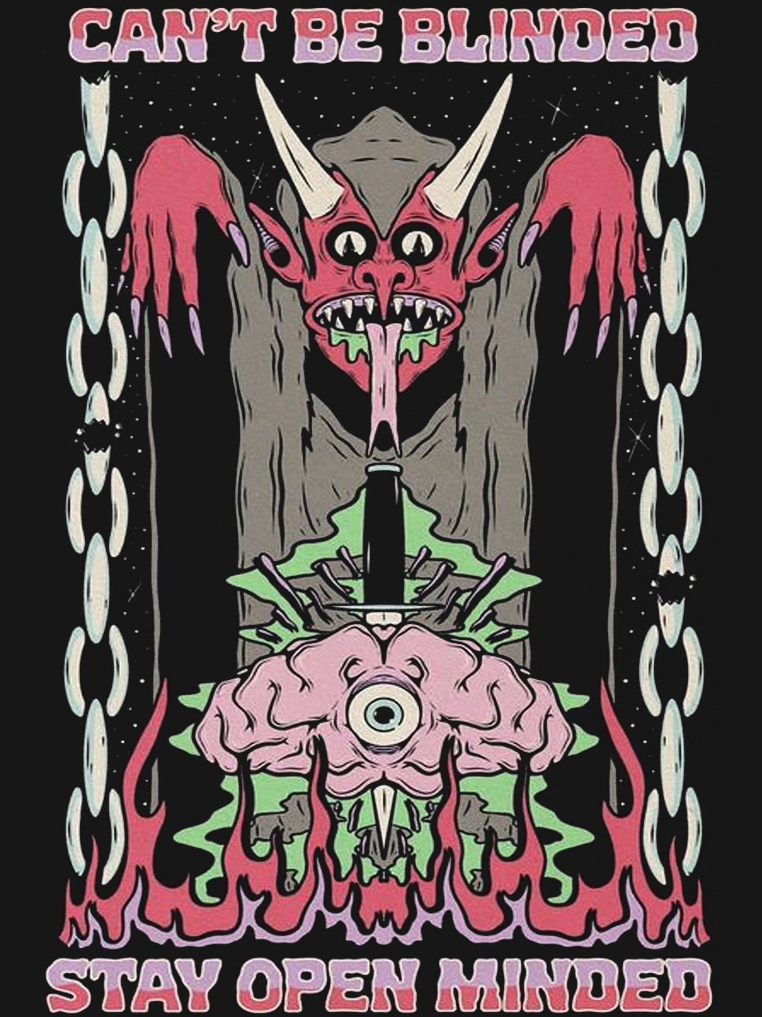 Can't Be Blinded Stay Open Minded Washed Tshirt