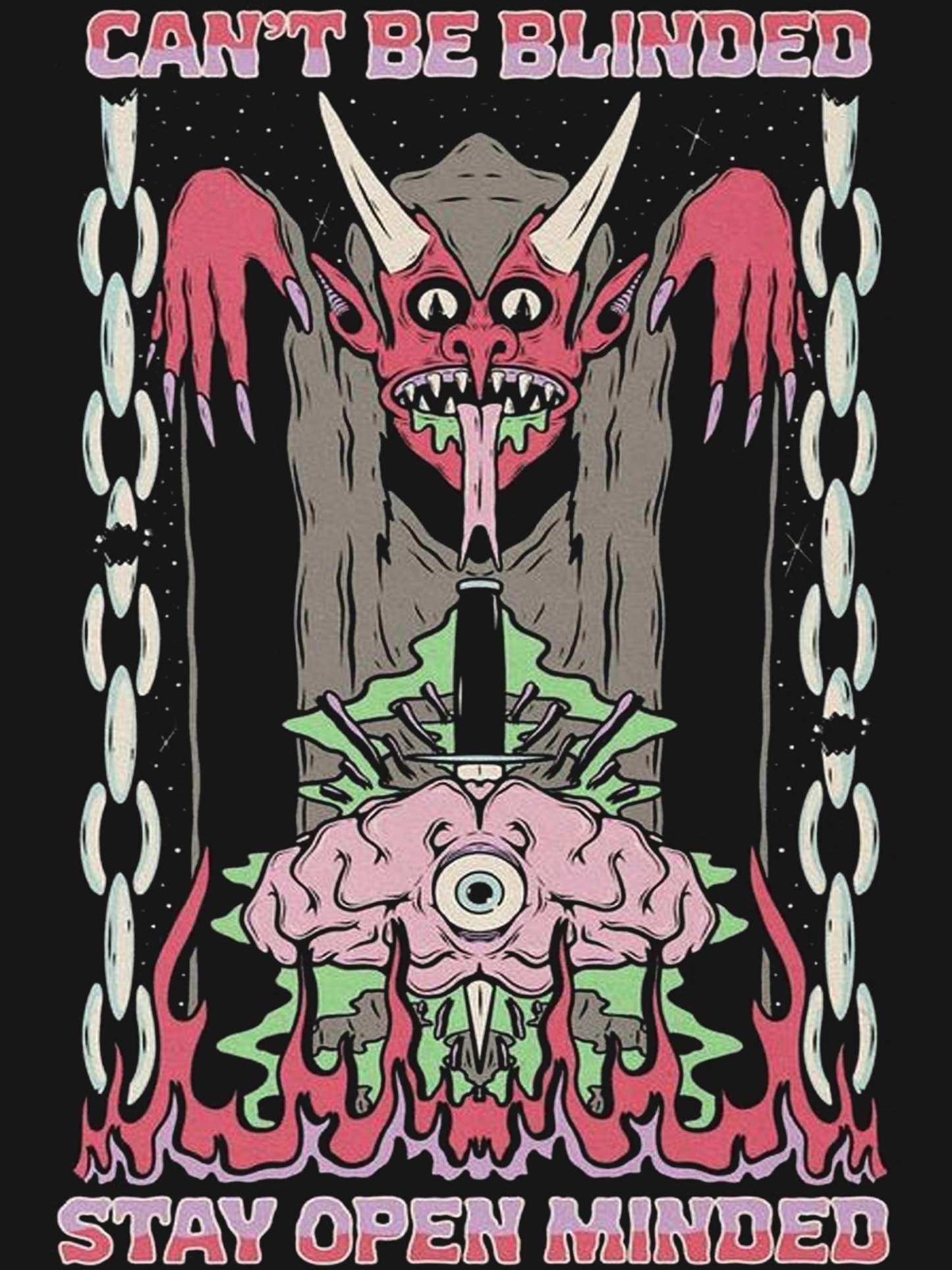 Can't Be Blinded Stay Open Minded Washed Tshirt