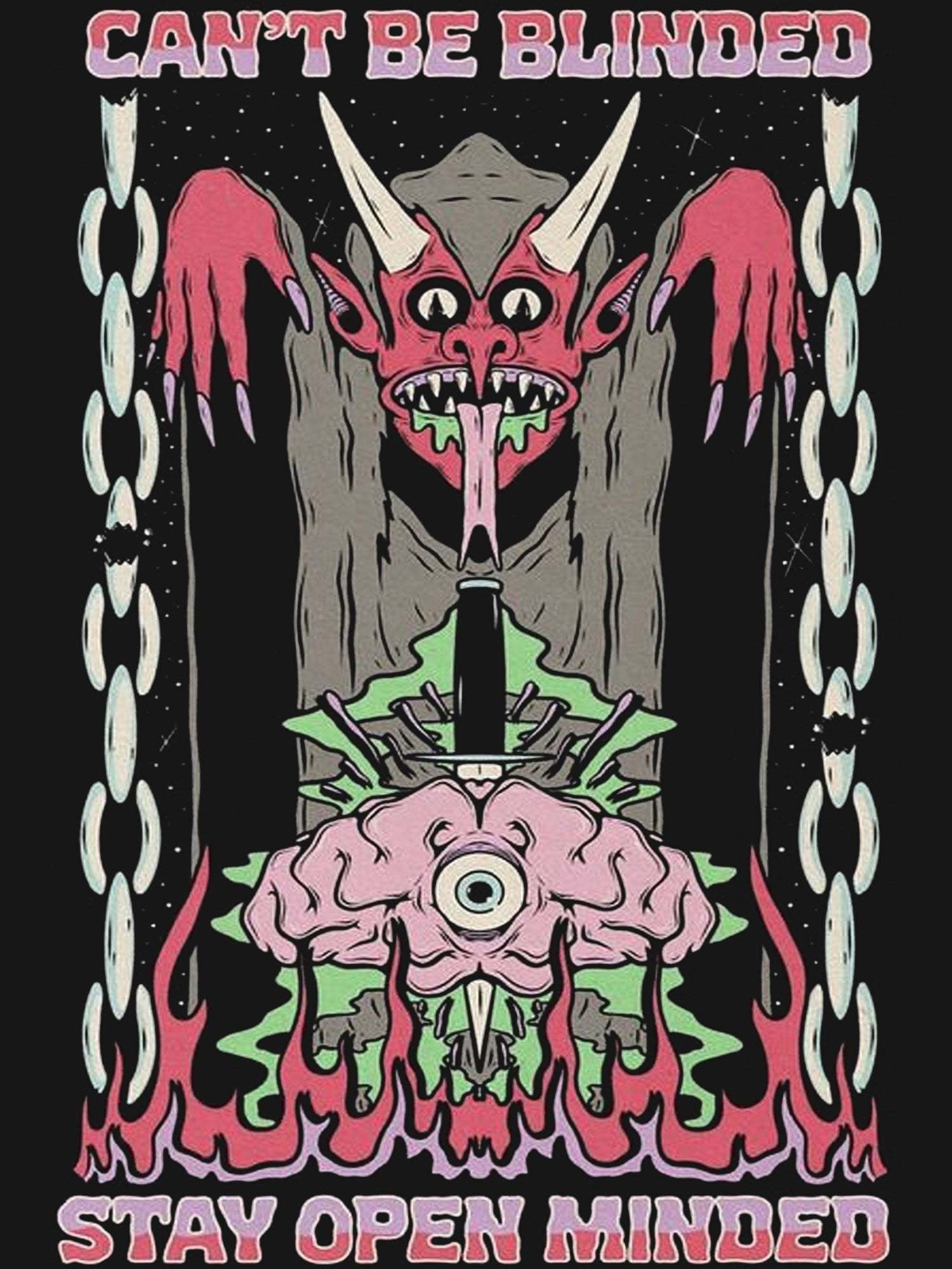 Can't Be Blinded Stay Open Minded Washed Tshirt