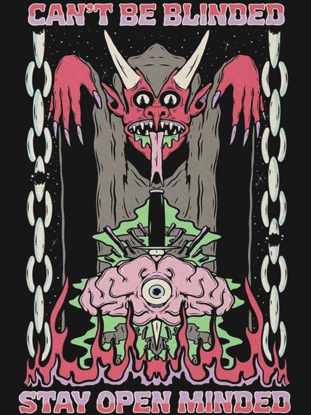 Can't Be Blinded Stay Open Minded Washed Tshirt