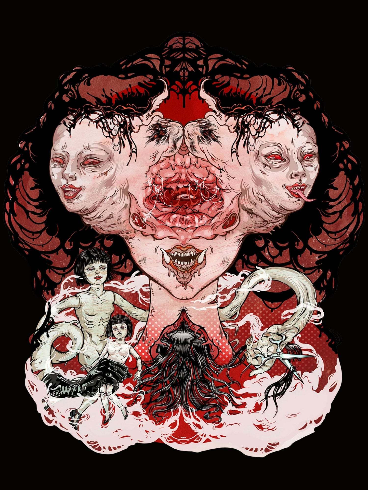 Faces Of The Unknown Washed Tshirt