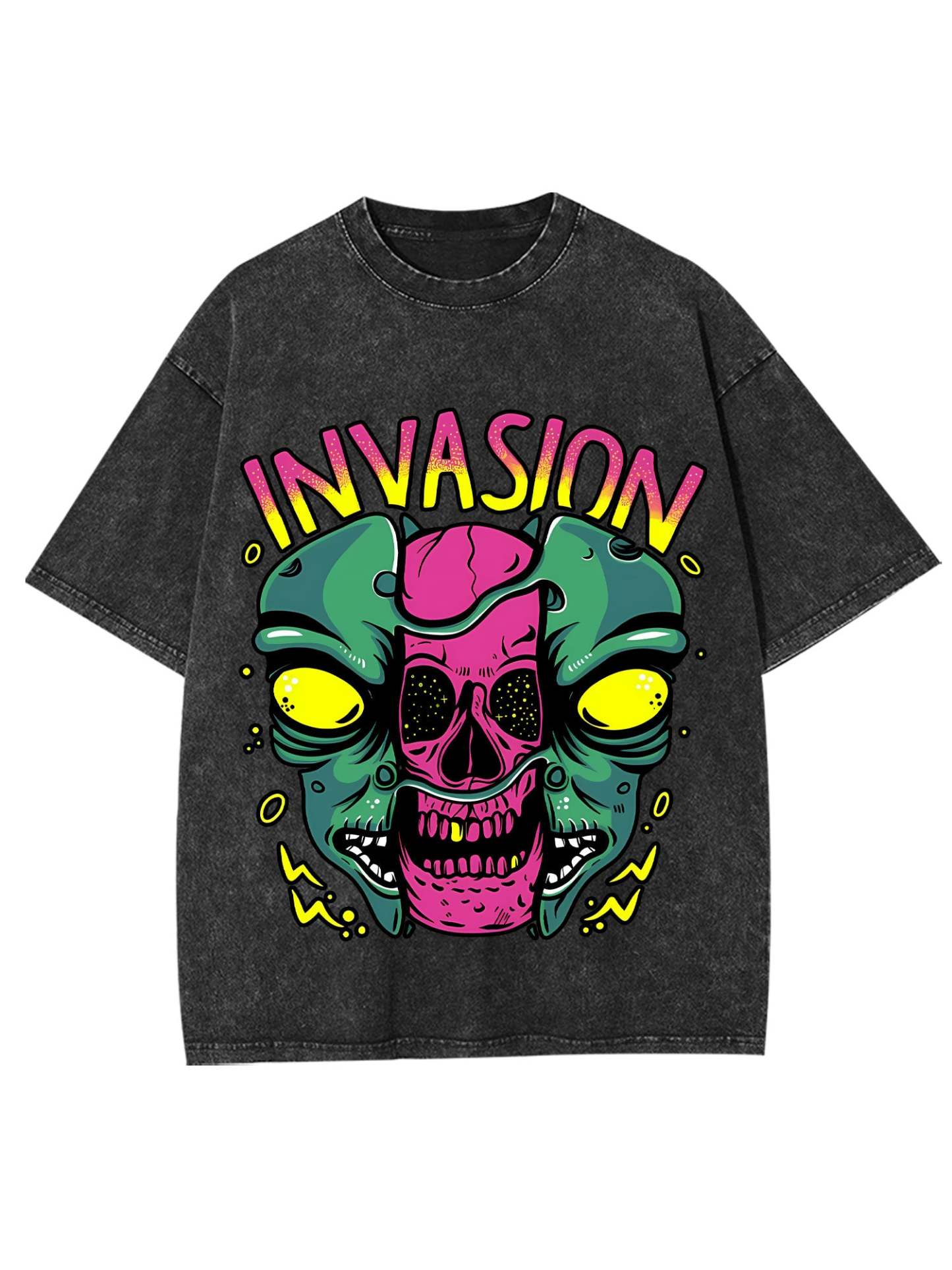 Invasion Washed Tshirt-ClassyOutlaw Sale