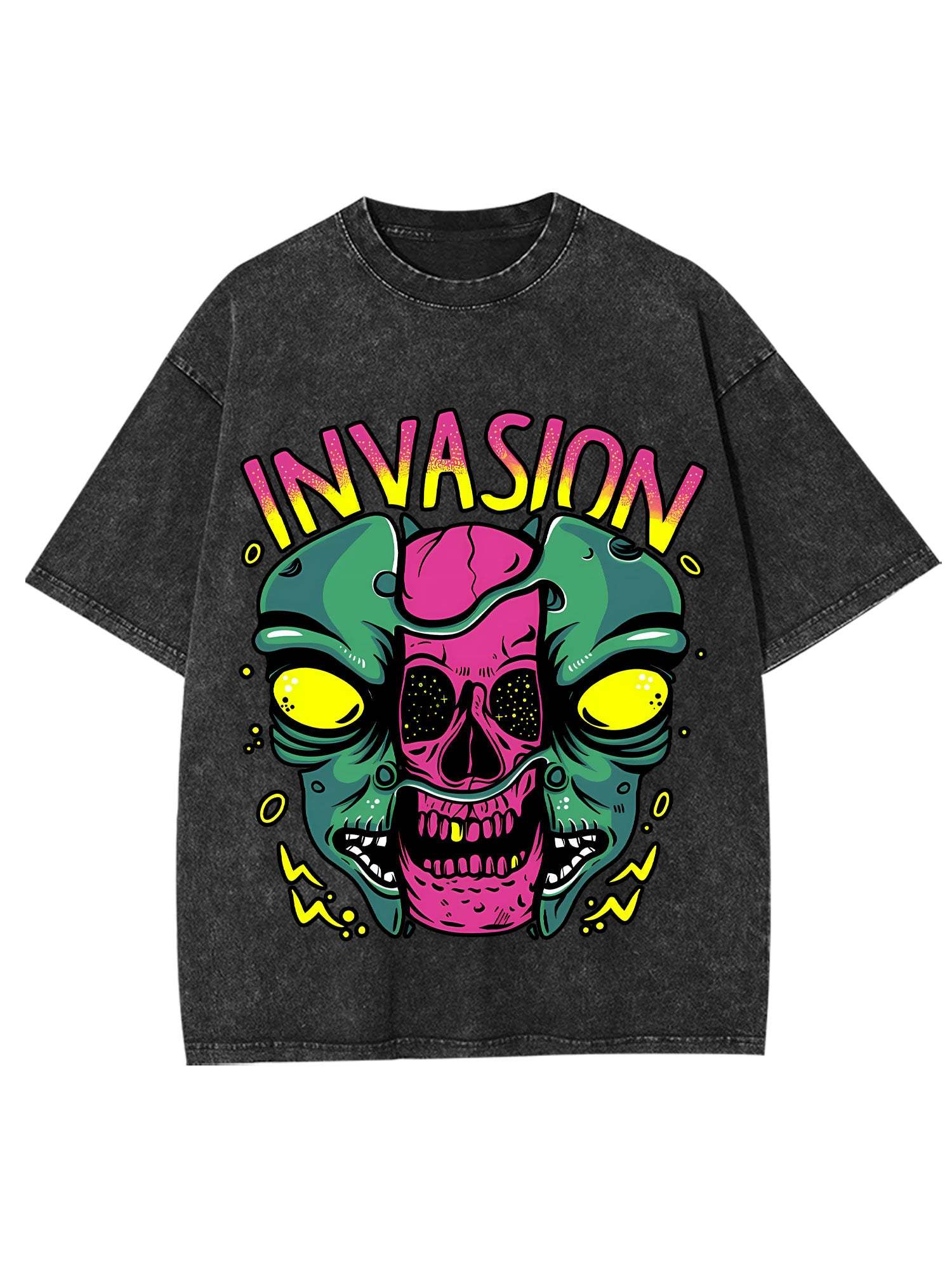 Invasion Washed Tshirt-ClassyOutlaw Sale
