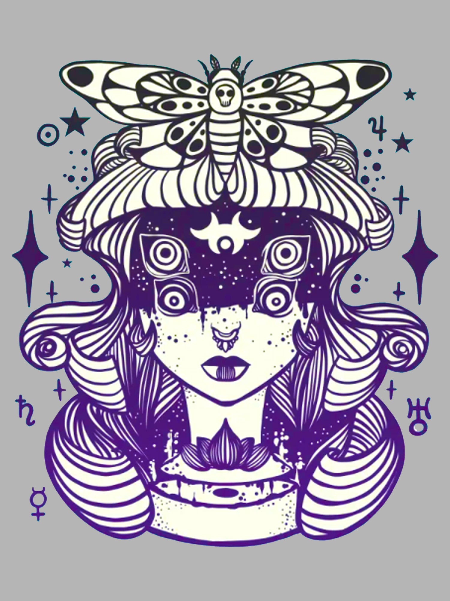 Mystical Moth Washed Tshirt