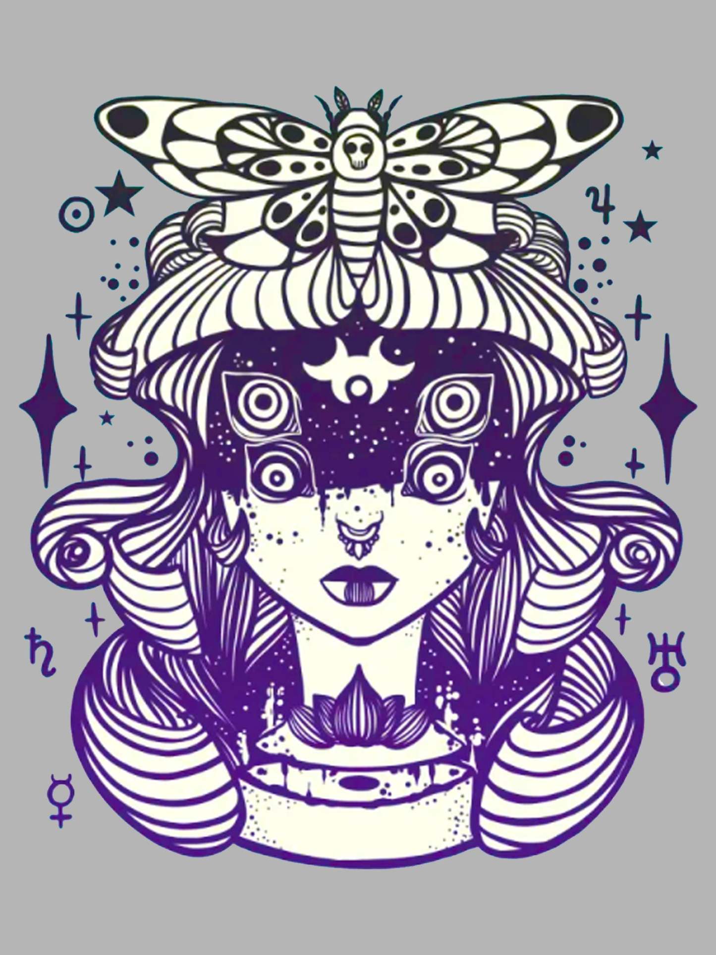 Mystical Moth Washed Tshirt