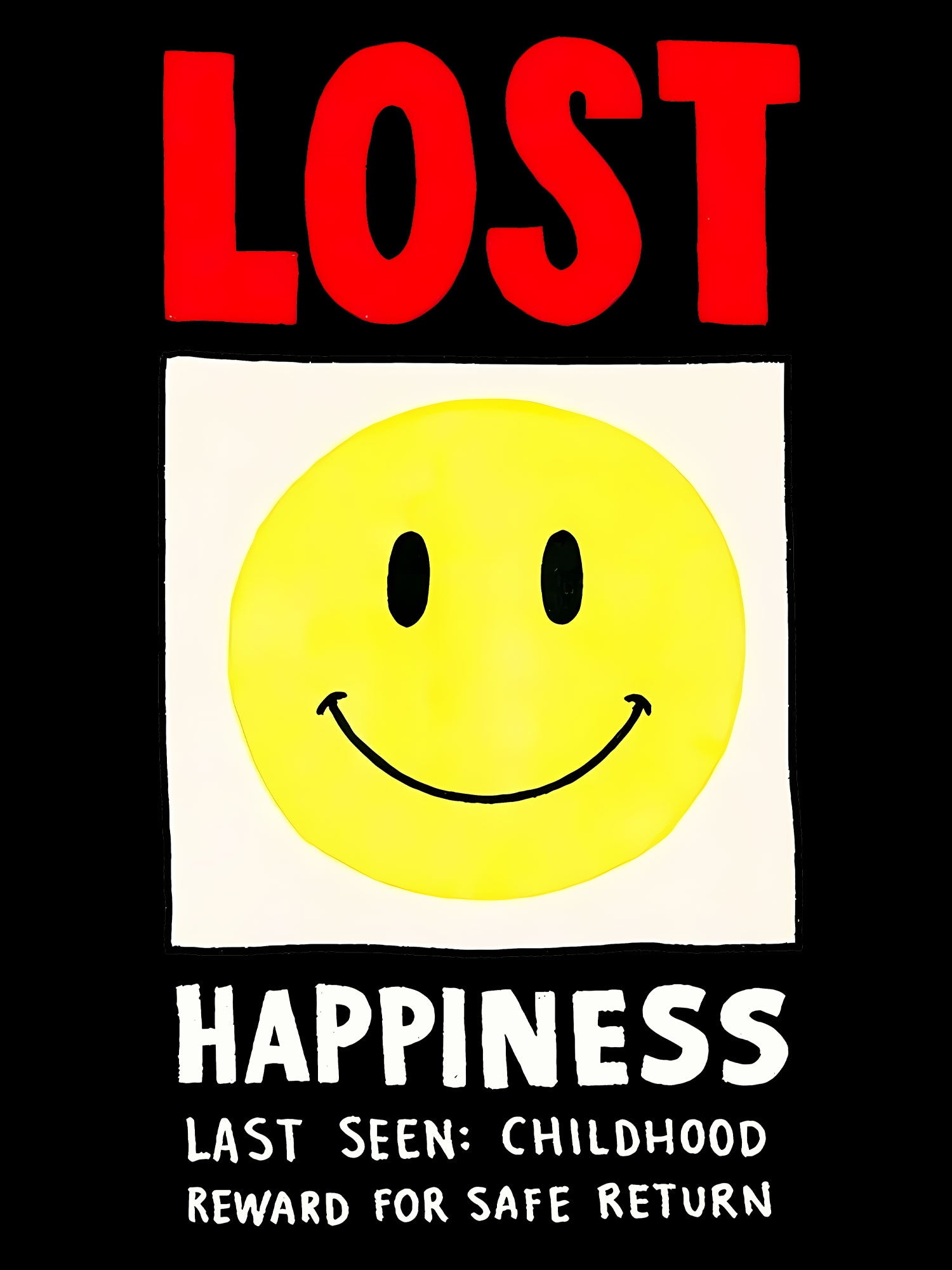 LOST HAPPINESS WASHED TSHIRT