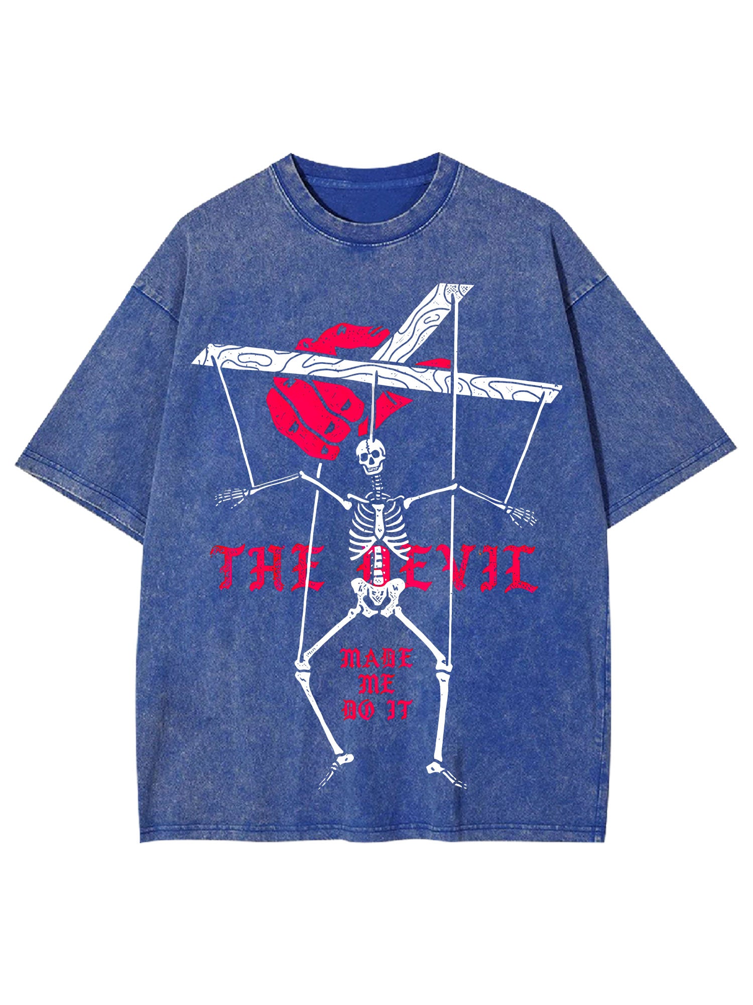 The Devil Made Me Do It Washed Tshirt