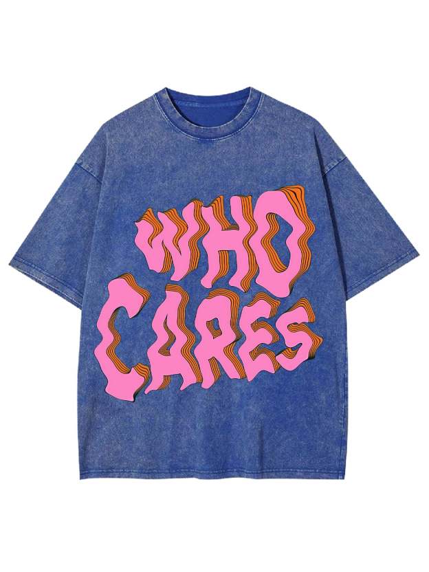 WHO CARES WASHED TSHIRT