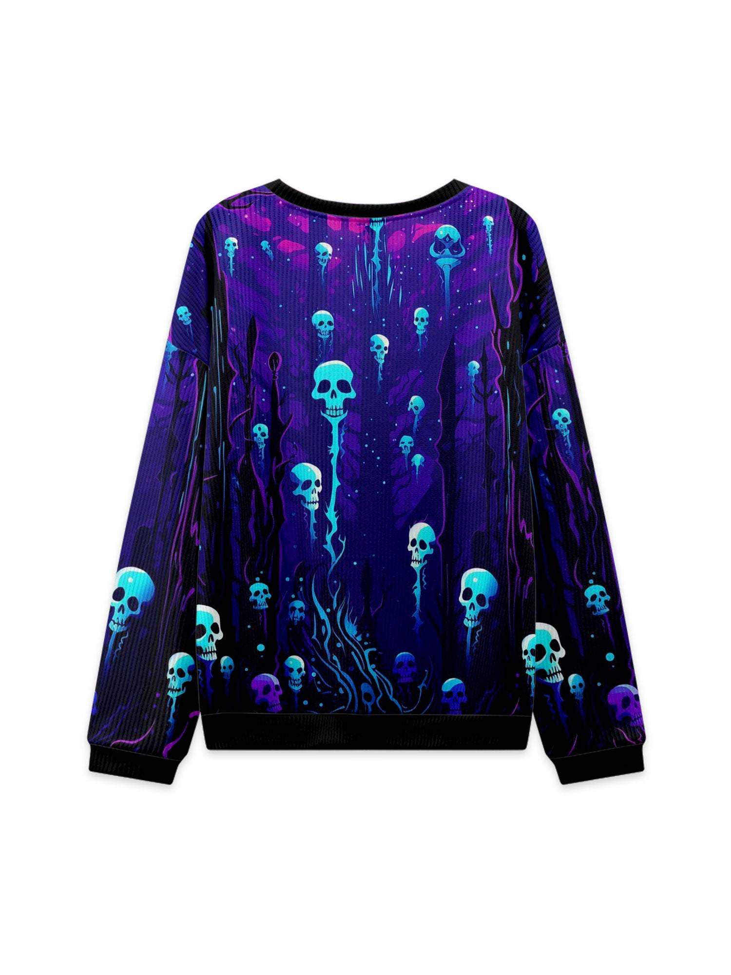 SKULLS IN THE NIGHT KNIT SWEATSHIRT