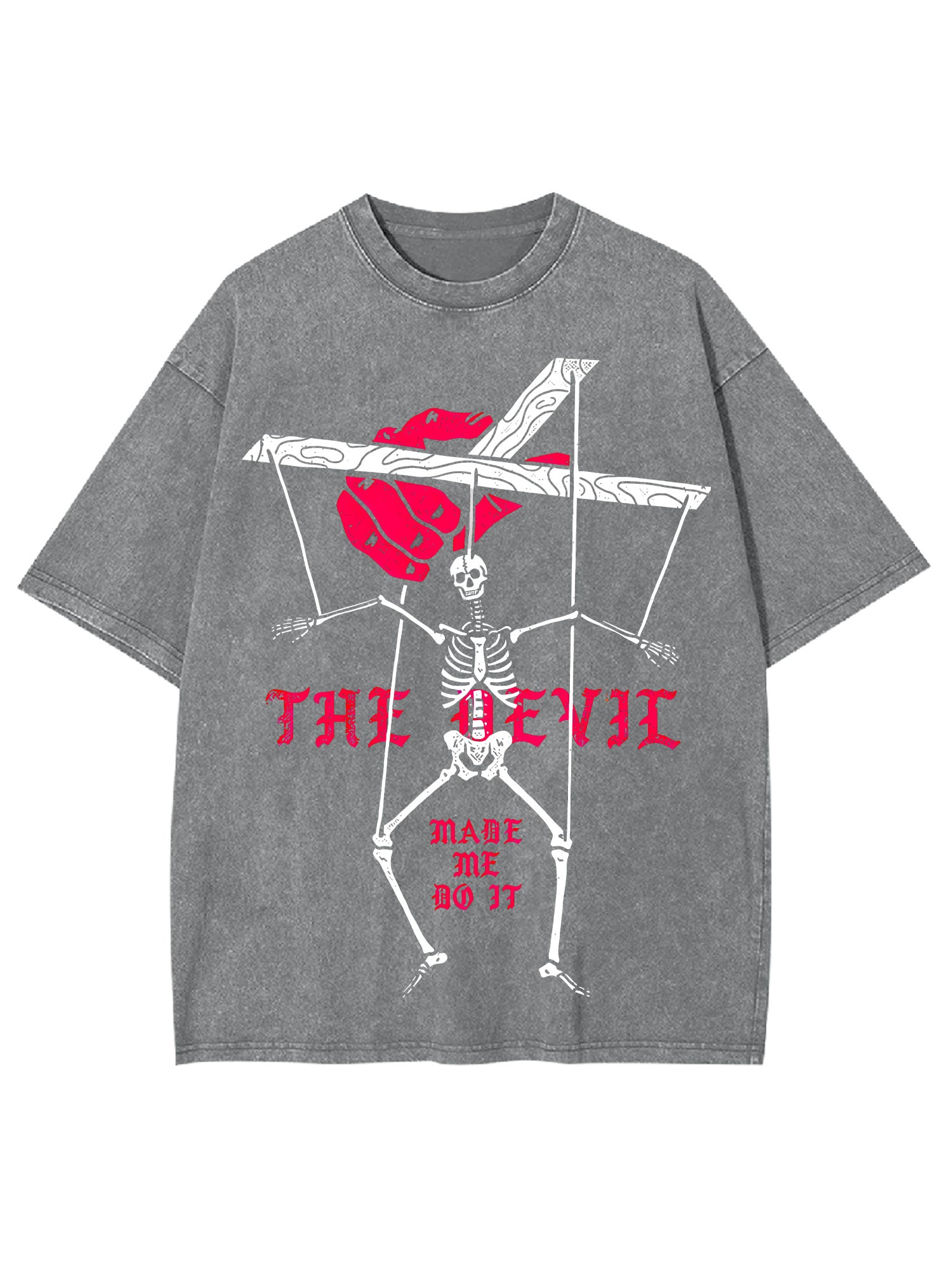 The Devil Made Me Do It Washed Tshirt