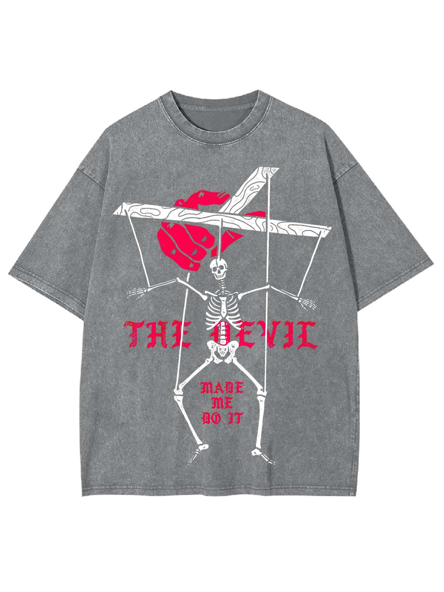 The Devil Made Me Do It Washed Tshirt