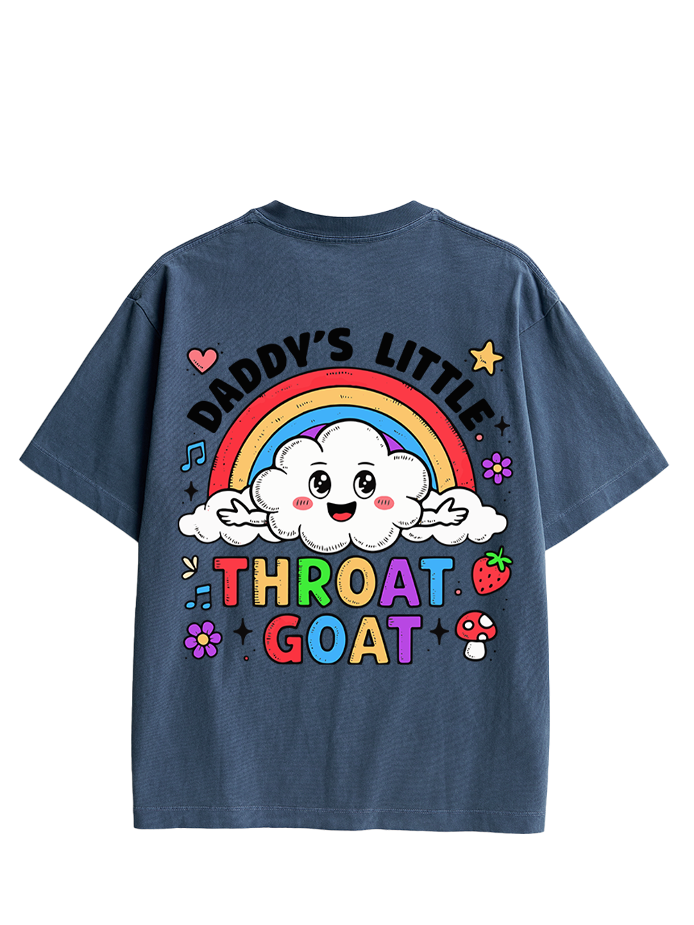 Rainbow Rebel Double Sided Print Washed TShirt