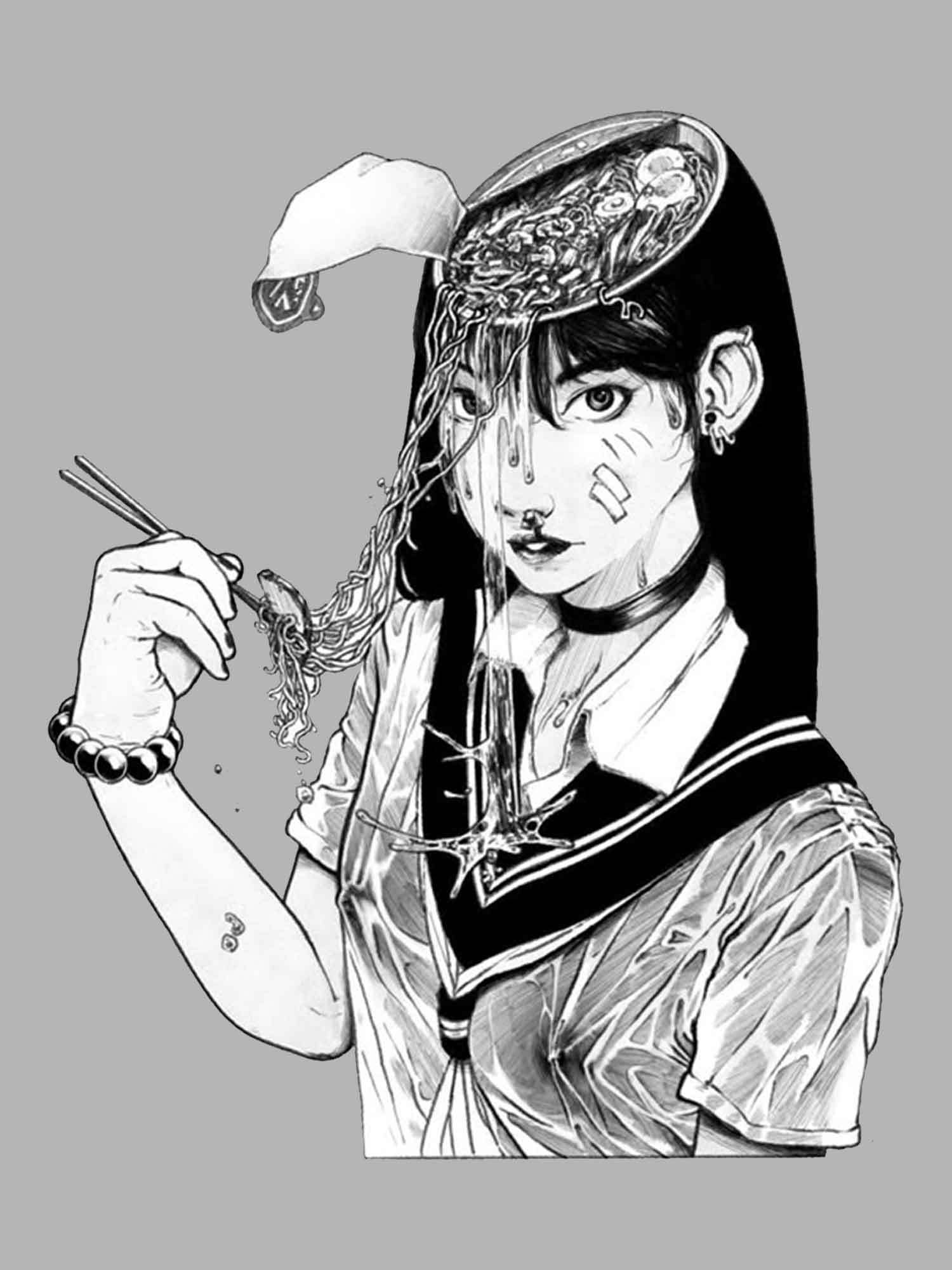 READY-TO-EAT CRANIUM WASHED TSHIRT