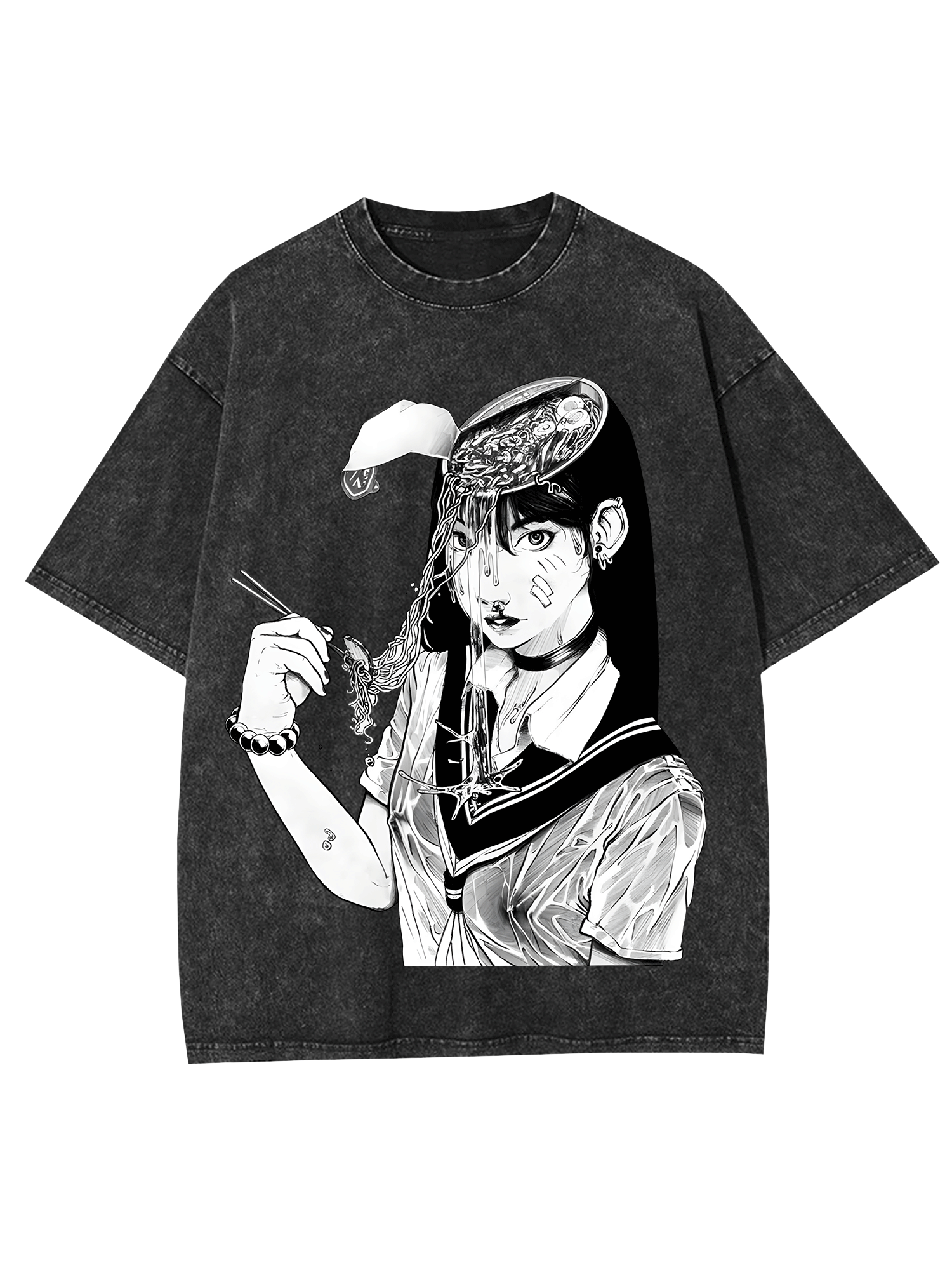 READY-TO-EAT CRANIUM WASHED TSHIRT-ClassyOutlaw Sale