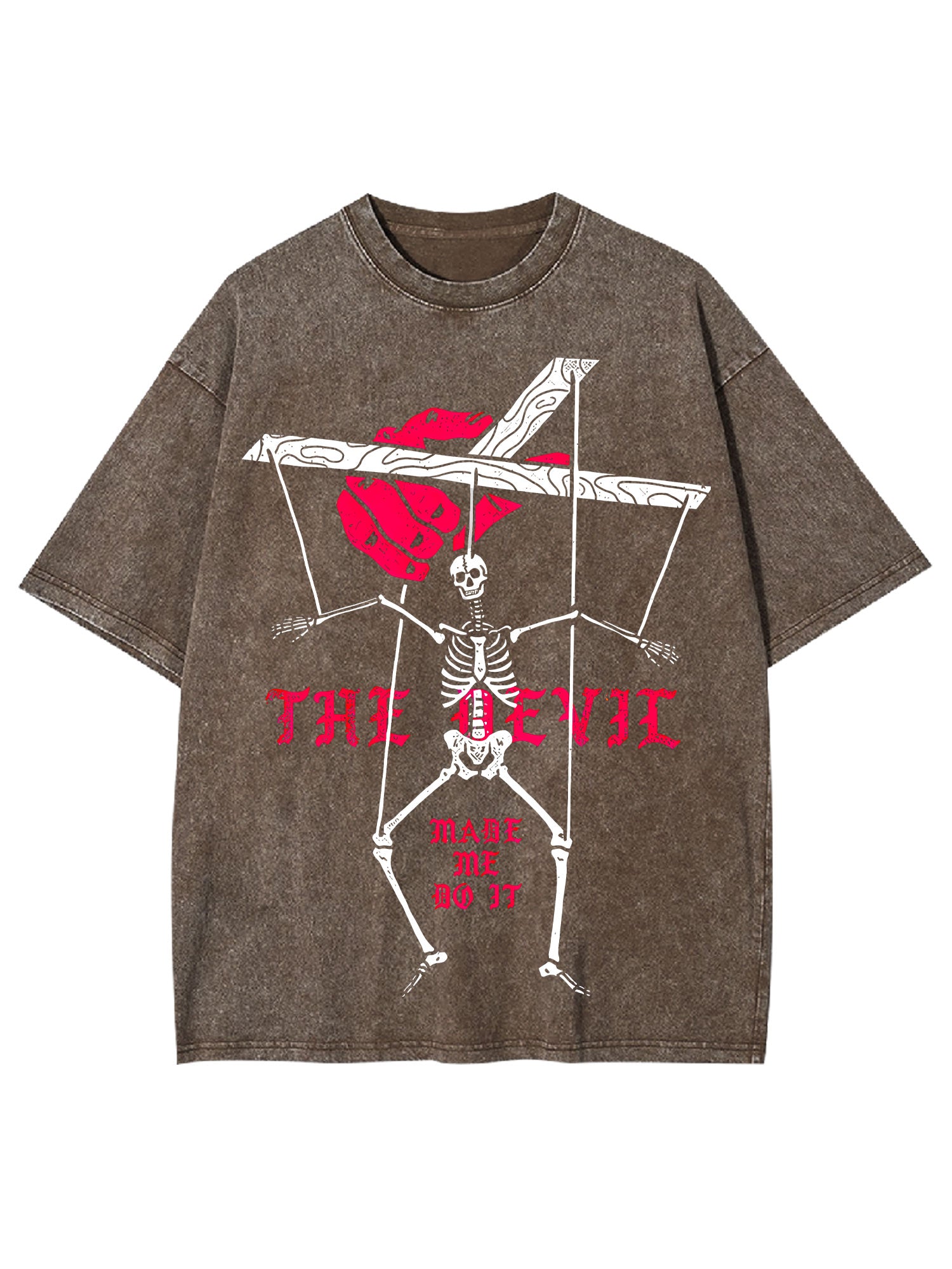 The Devil Made Me Do It Washed Tshirt