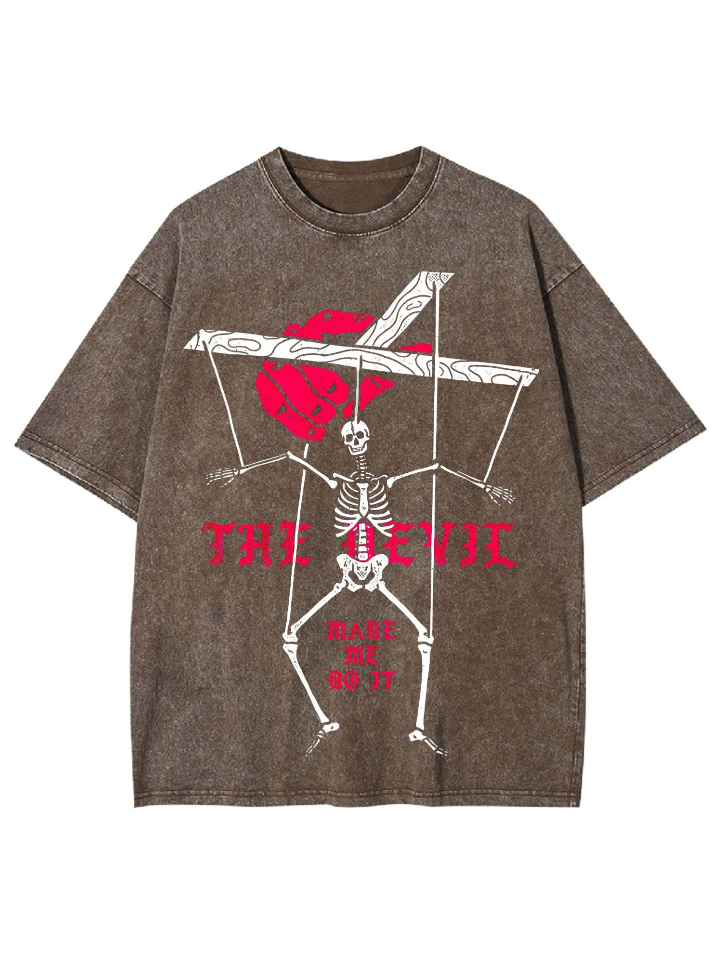 The Devil Made Me Do It Washed Tshirt
