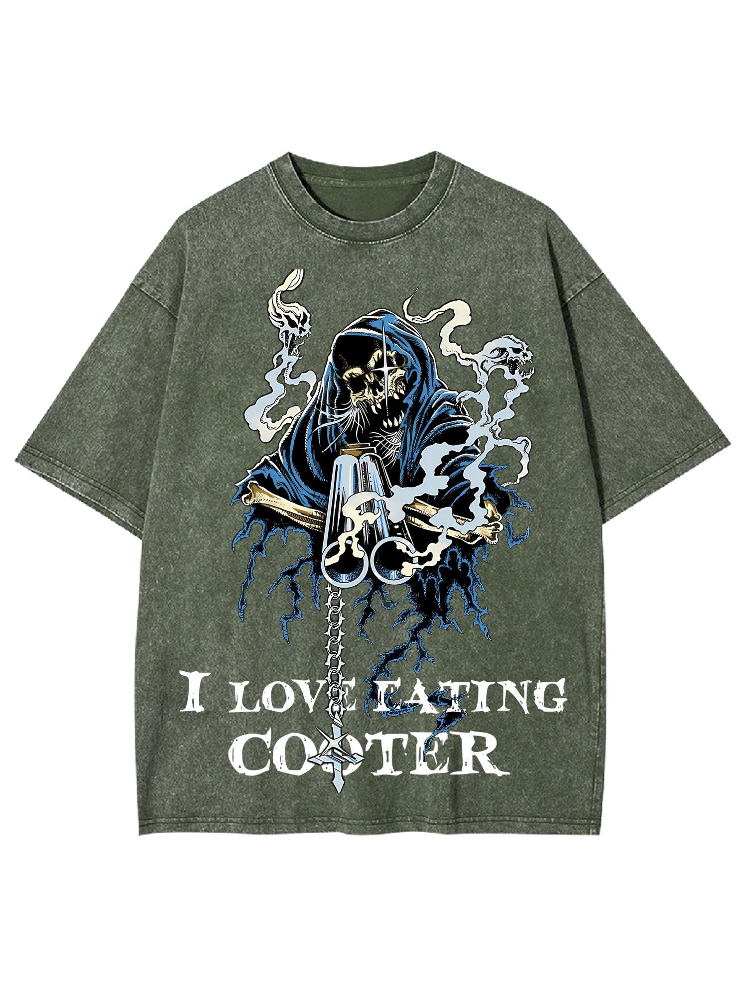 I Love Eating Cooted Washed Tshirt