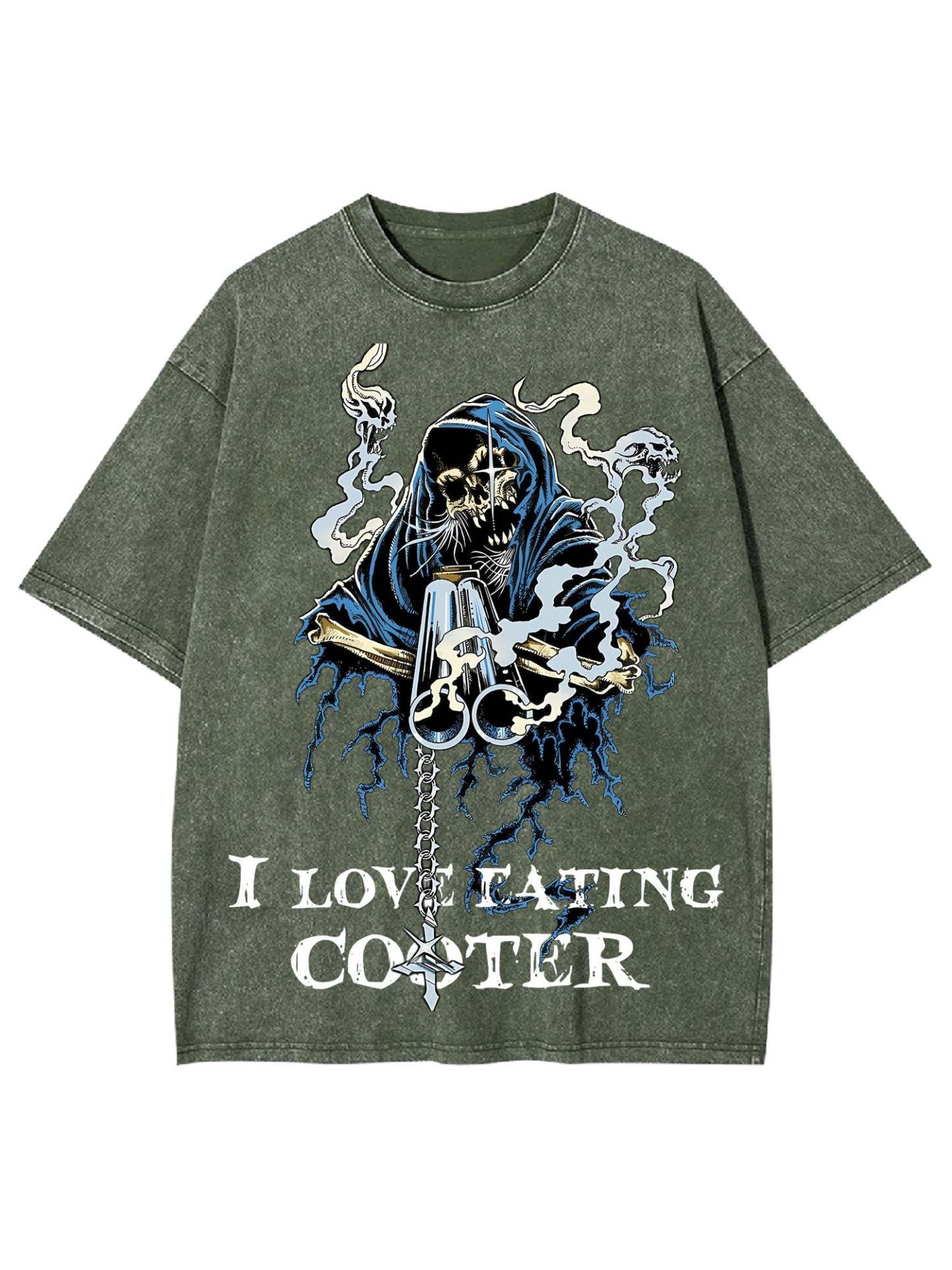 I Love Eating Cooted Washed Tshirt