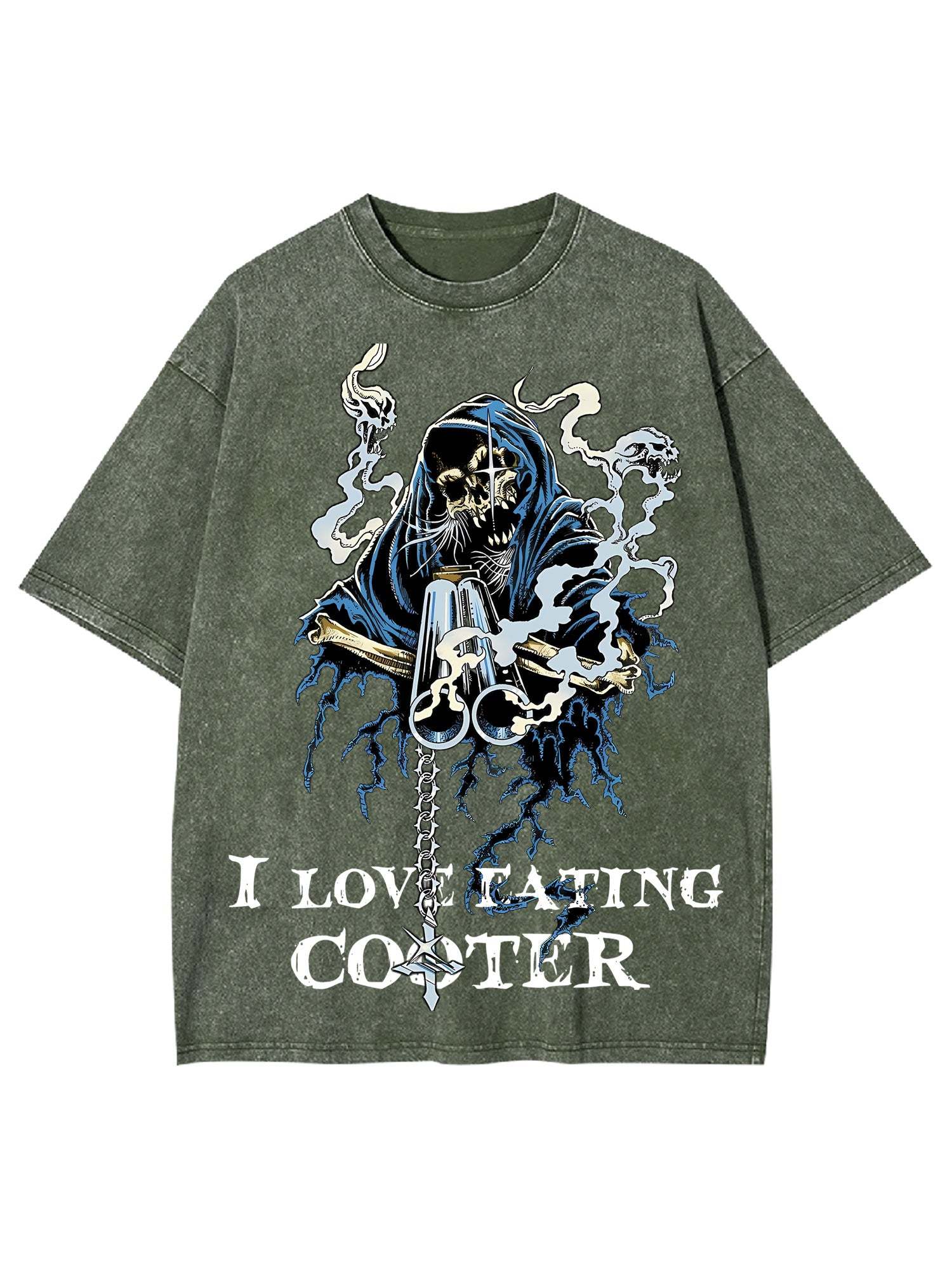 I Love Eating Cooted Washed Tshirt