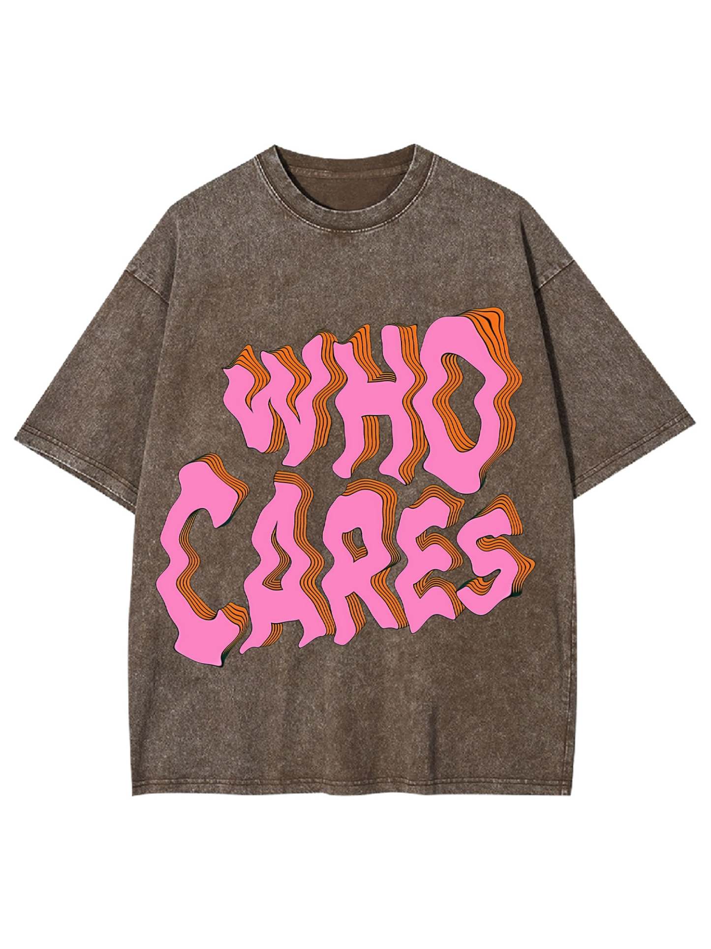 WHO CARES WASHED TSHIRT