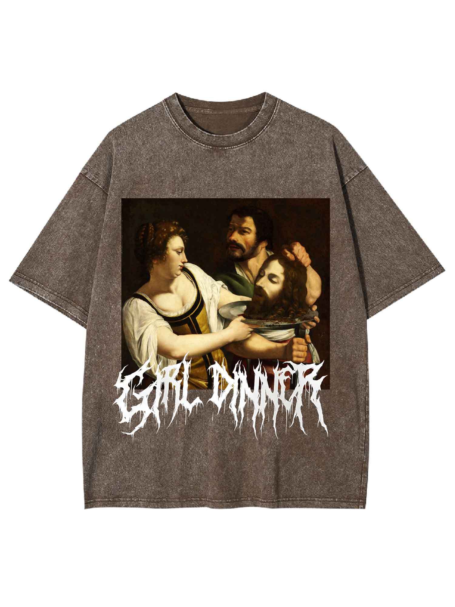 Eat Dinner Washed Tshirt
