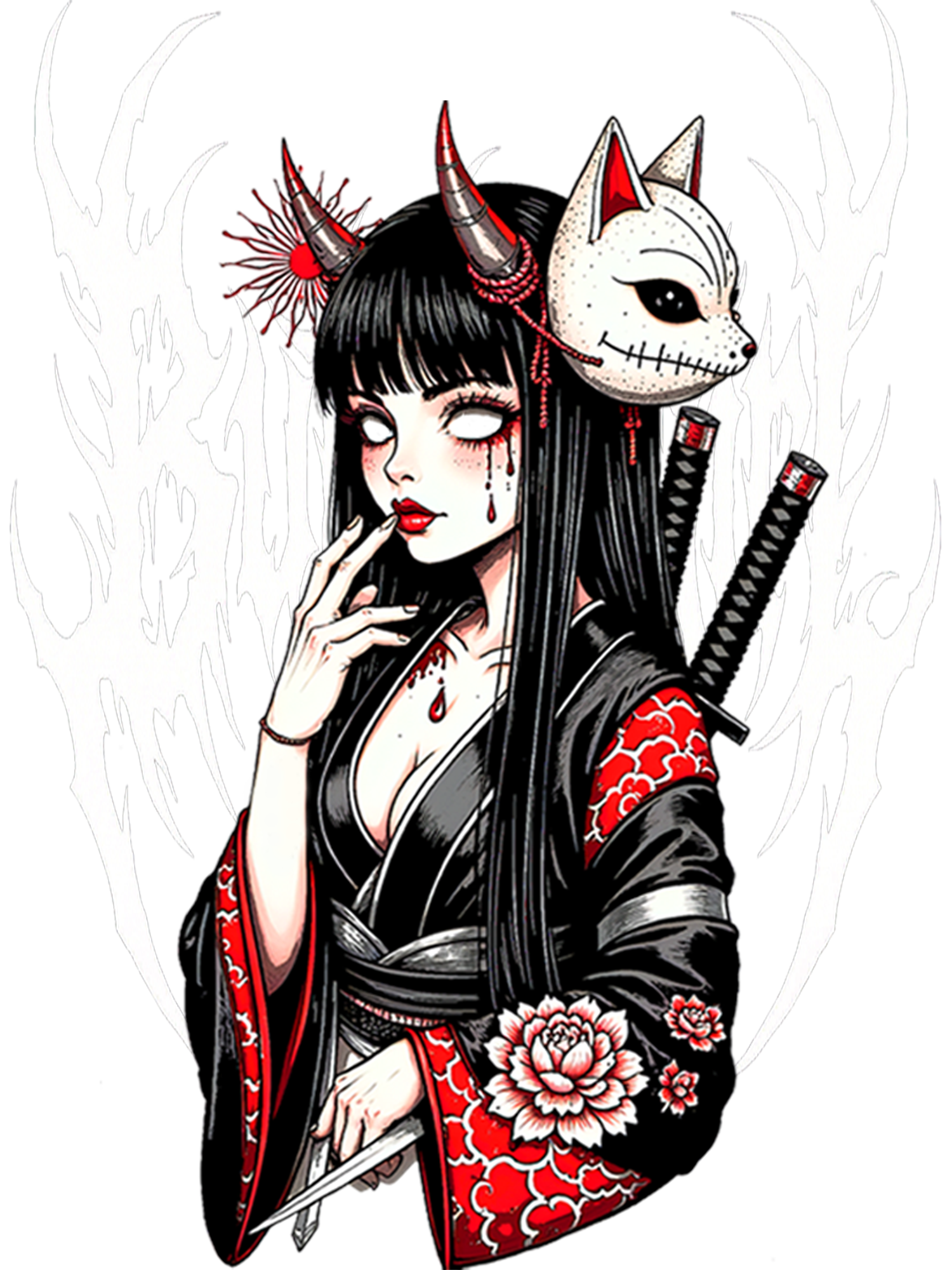 Fox Mask Enchantress Washed Tshirt