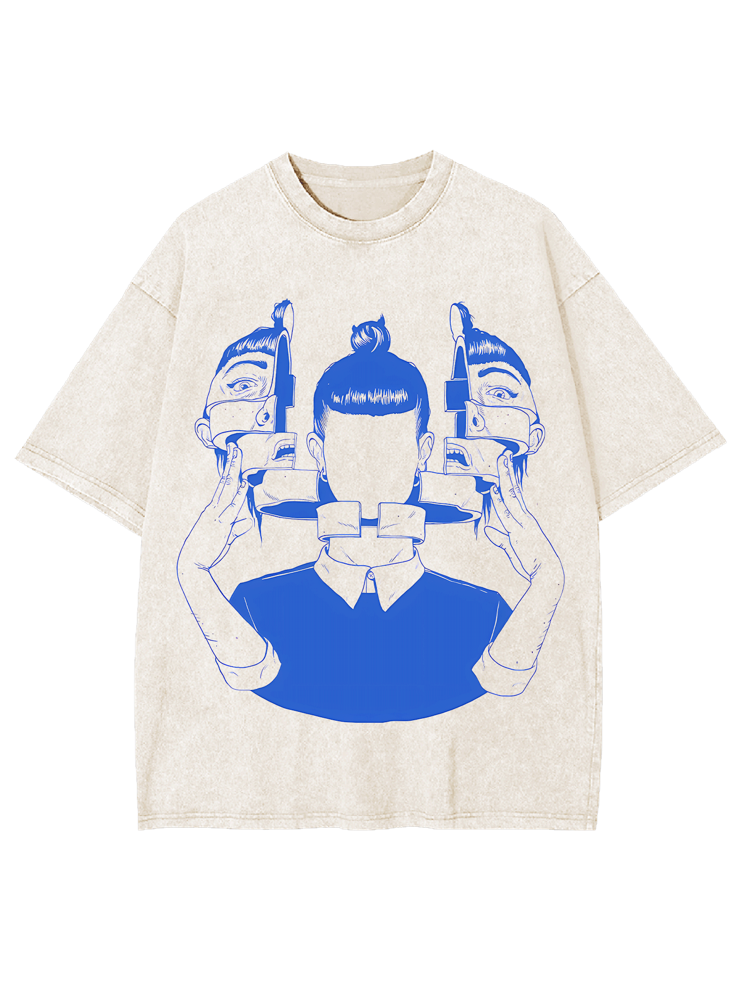 What Is Behind Your Mask Washed Tshirt