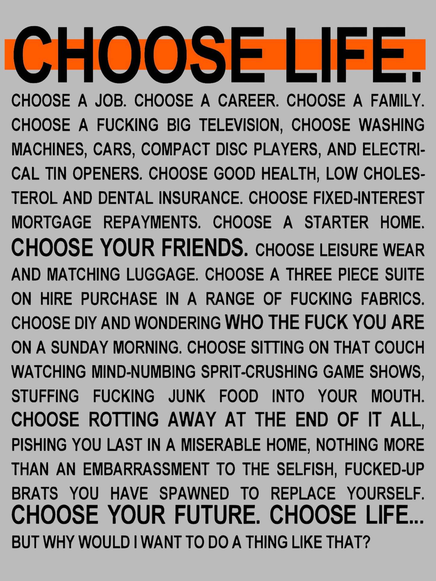 Choose Life Washed Tshirt