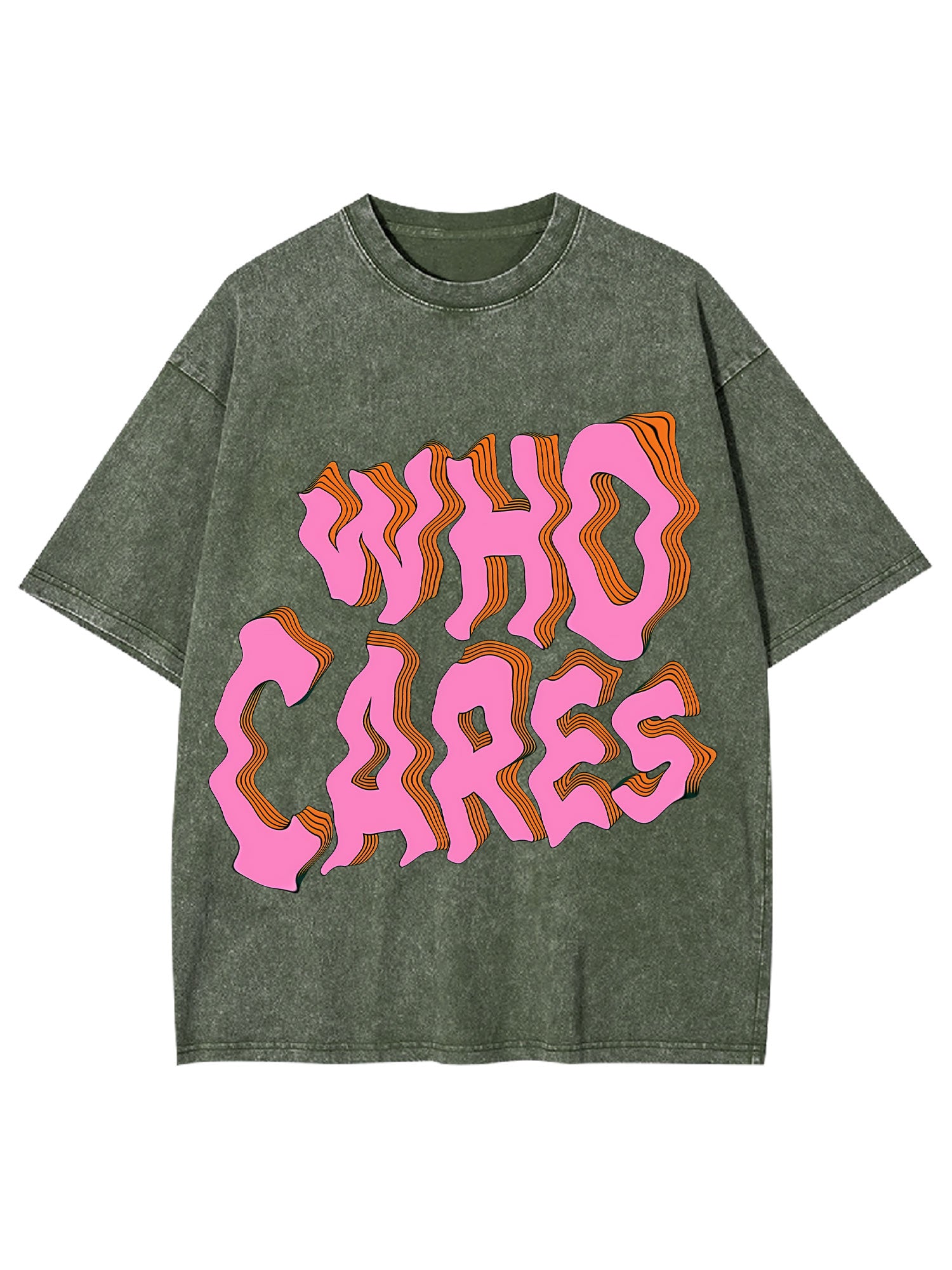 WHO CARES WASHED TSHIRT