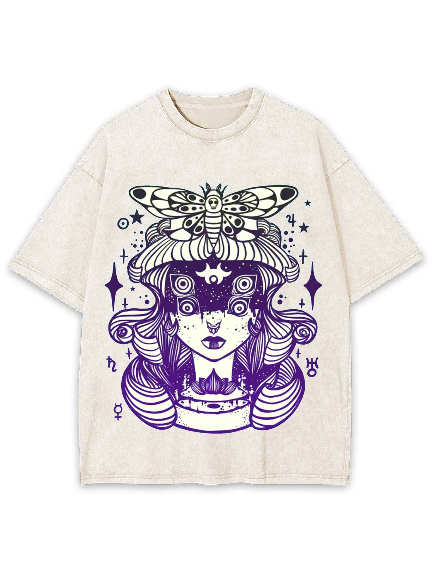 Mystical Moth Washed Tshirt