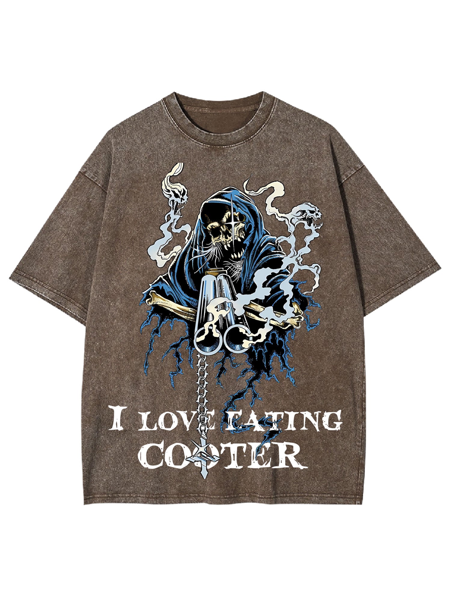 I Love Eating Cooted Washed Tshirt