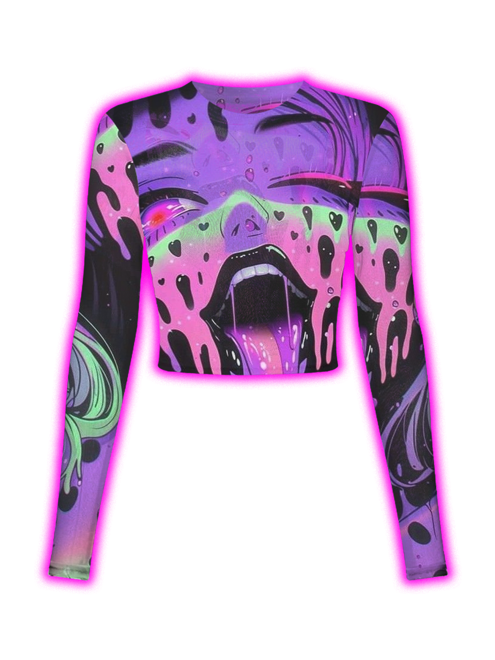 MIND MELT – TRIPPY NEON Mesh Top