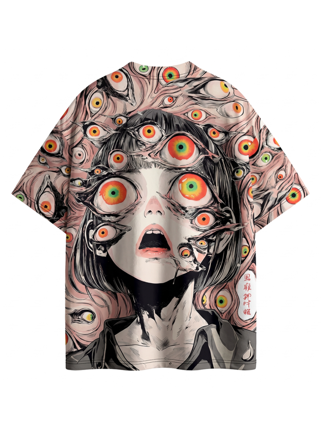 Multitude Of Gazes Eco Oversized Graphic Tees