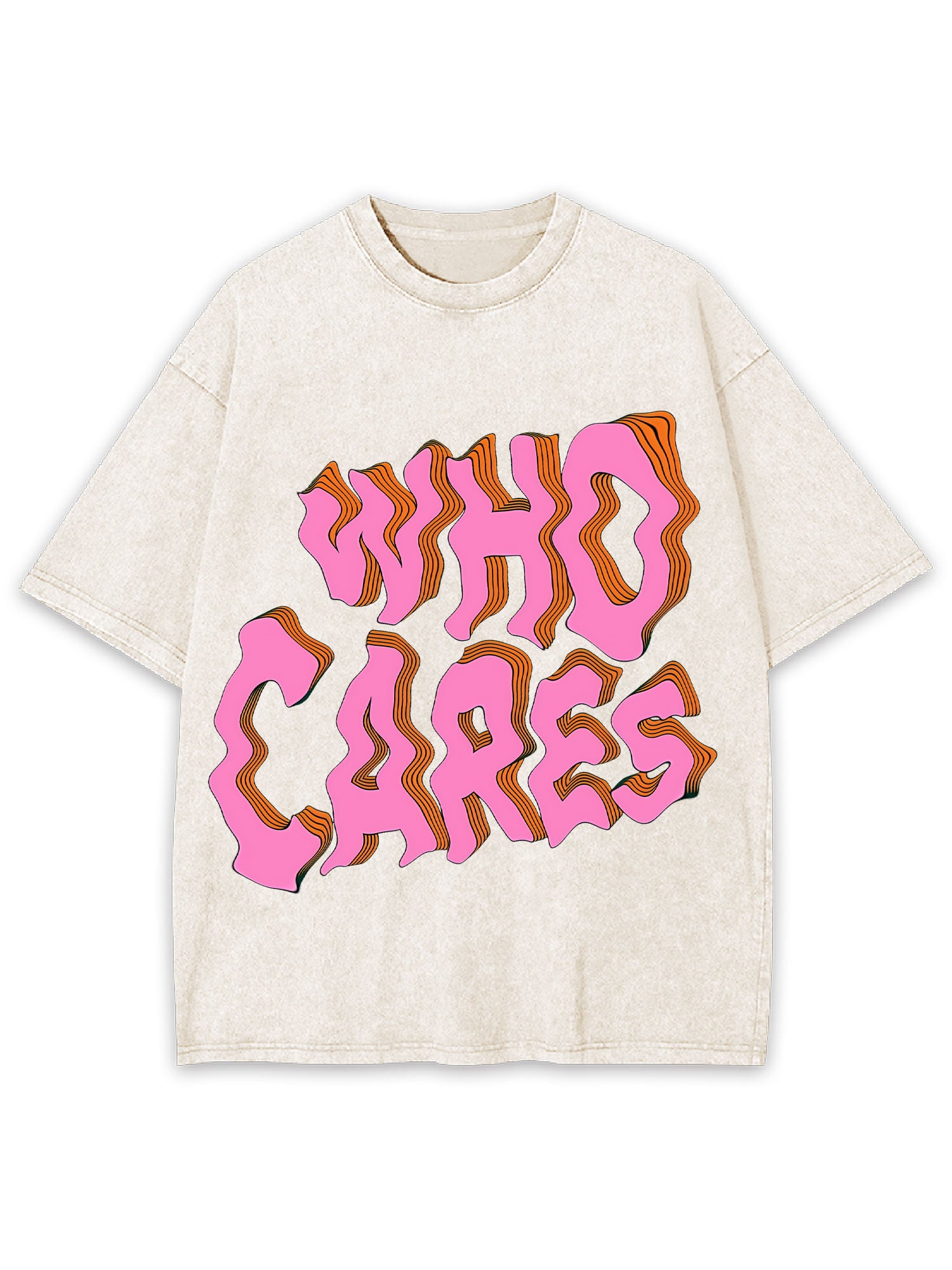 WHO CARES WASHED TSHIRT